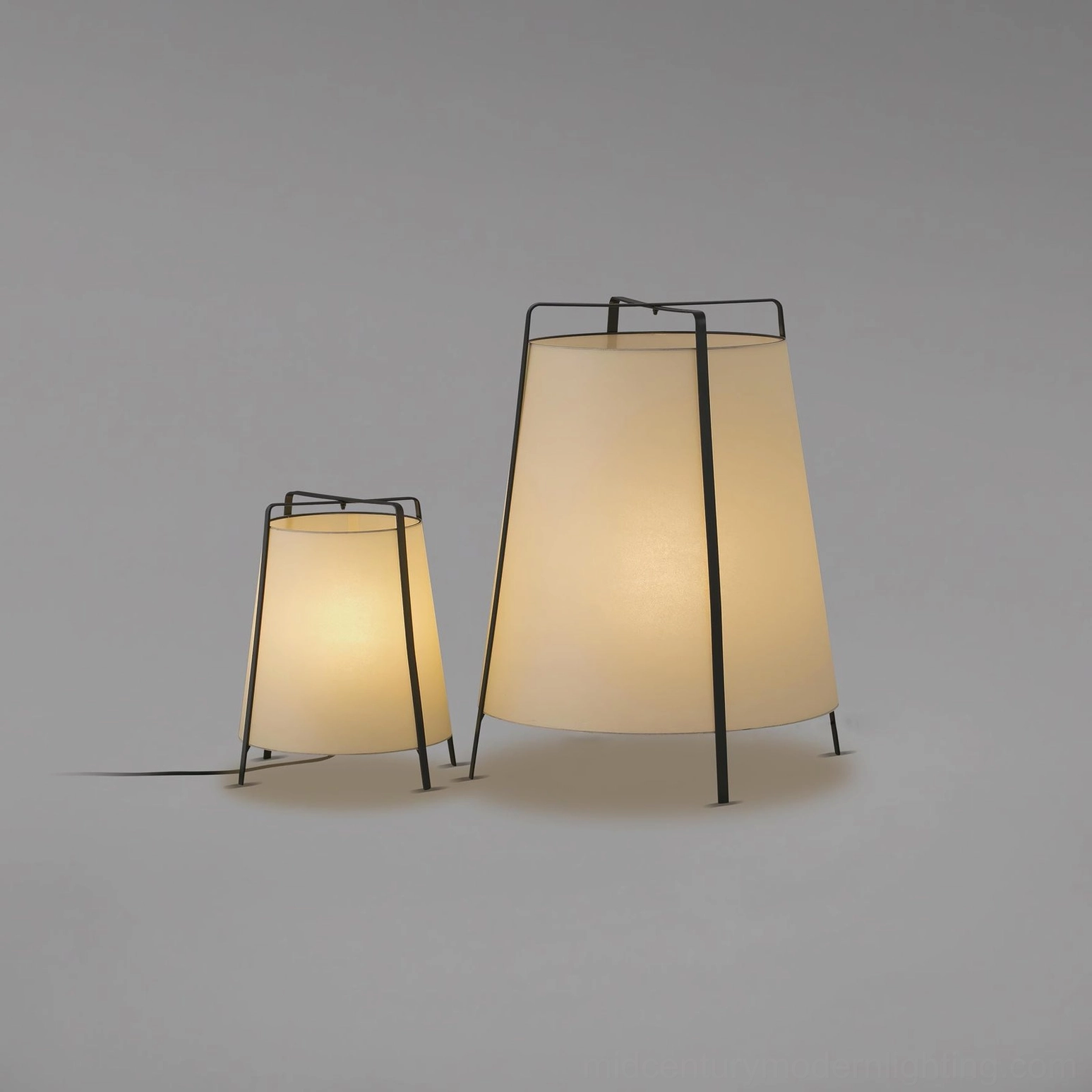 Akane table lamp showing warm linen shade texture and color in natural daylight