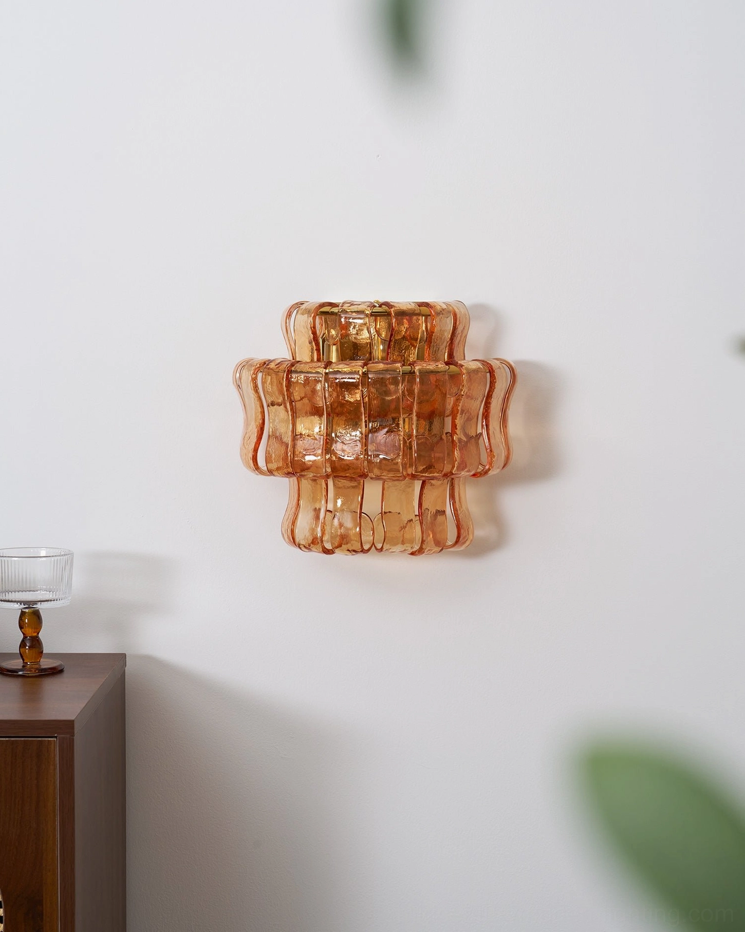 Albano ribbed glass sconce accent lighting nook reading corner ambient illumination