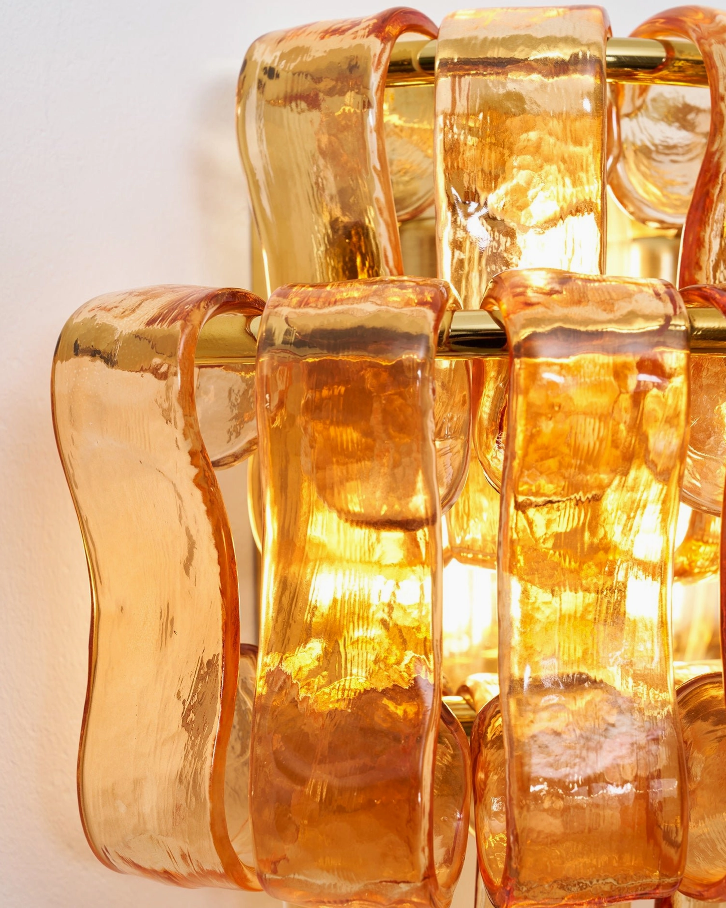 Albano ribbed glass sconce front elevation technical drawing architectural specification