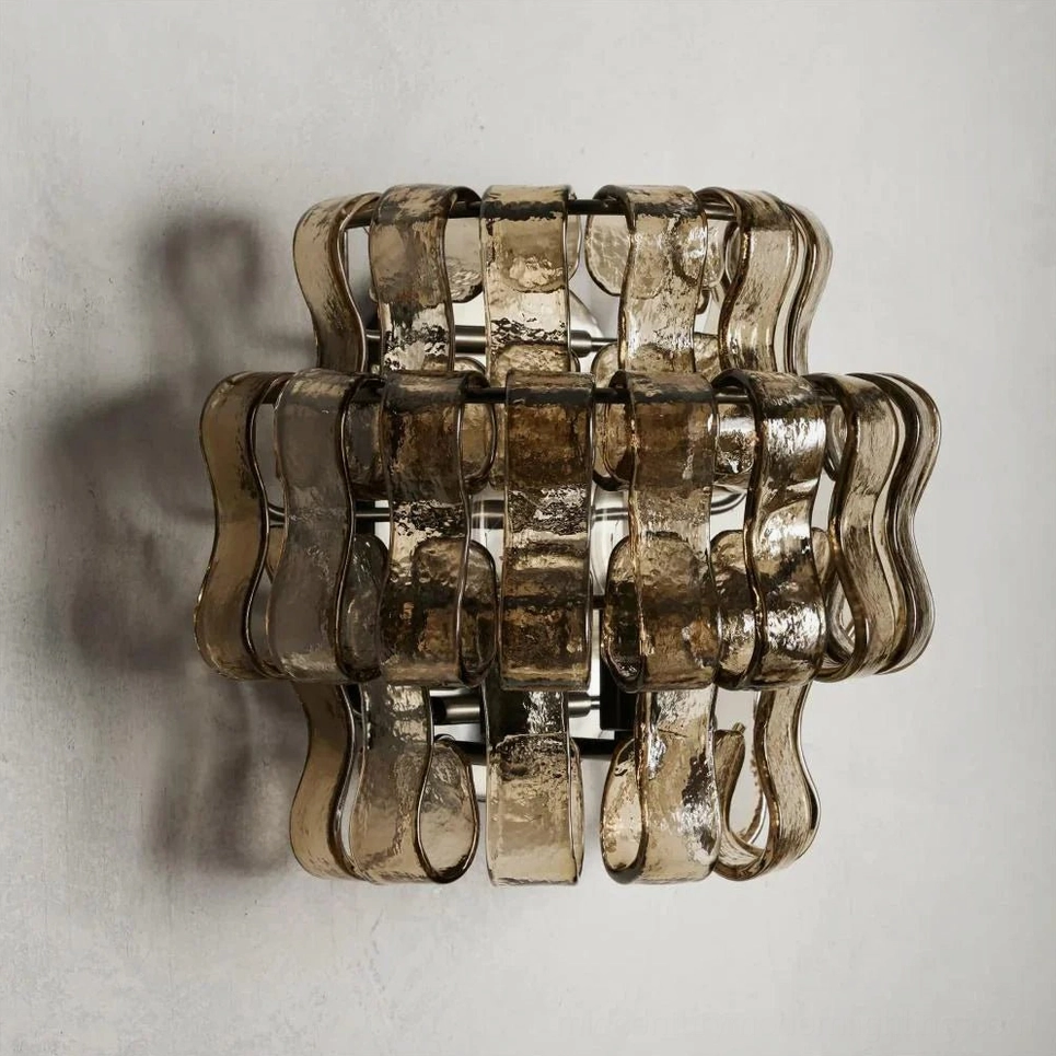 Albano wall sconce green glass variant jewel-toned color option for eclectic interiors