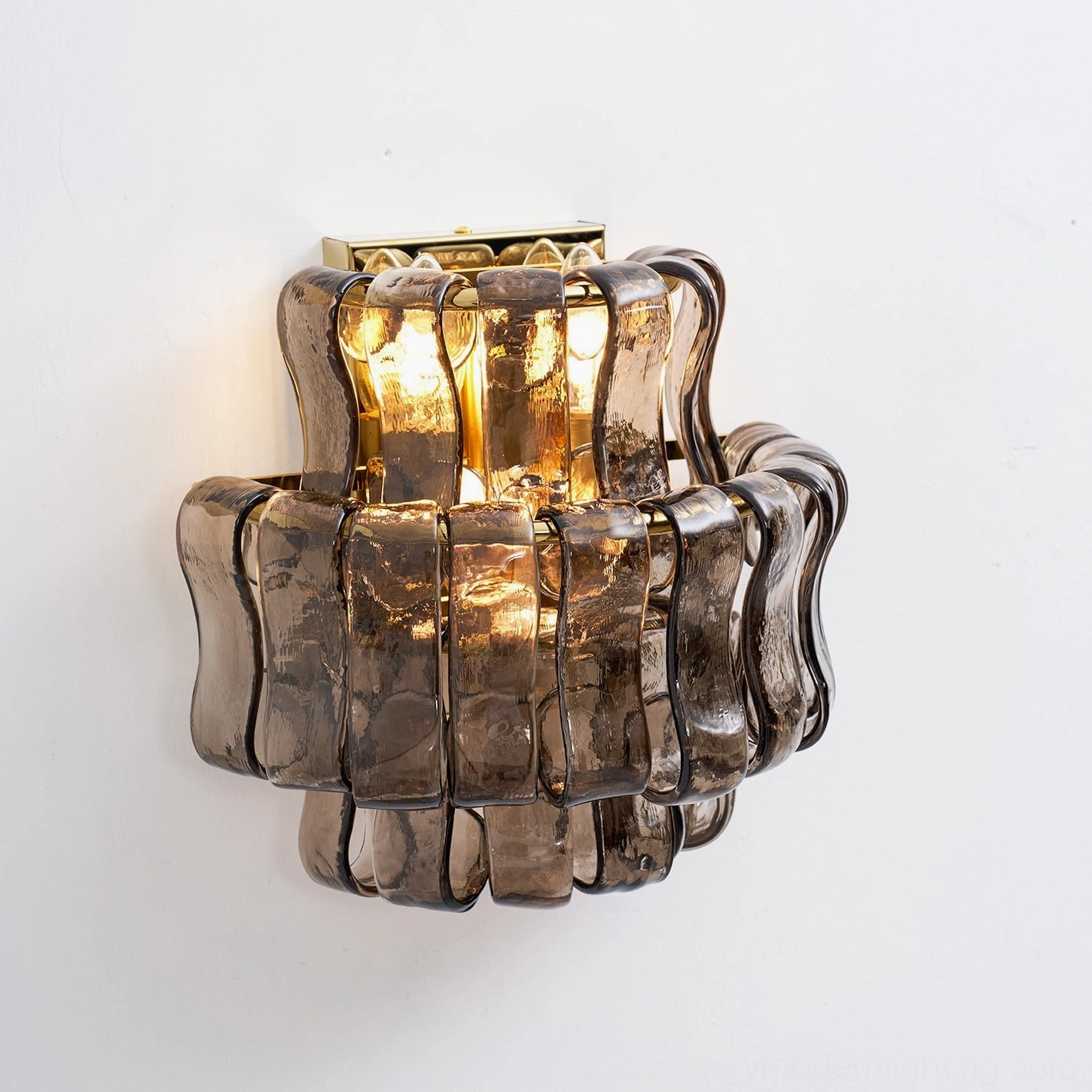 Albano ribbed glass sconce interior design styling ideas living room bedroom entryway