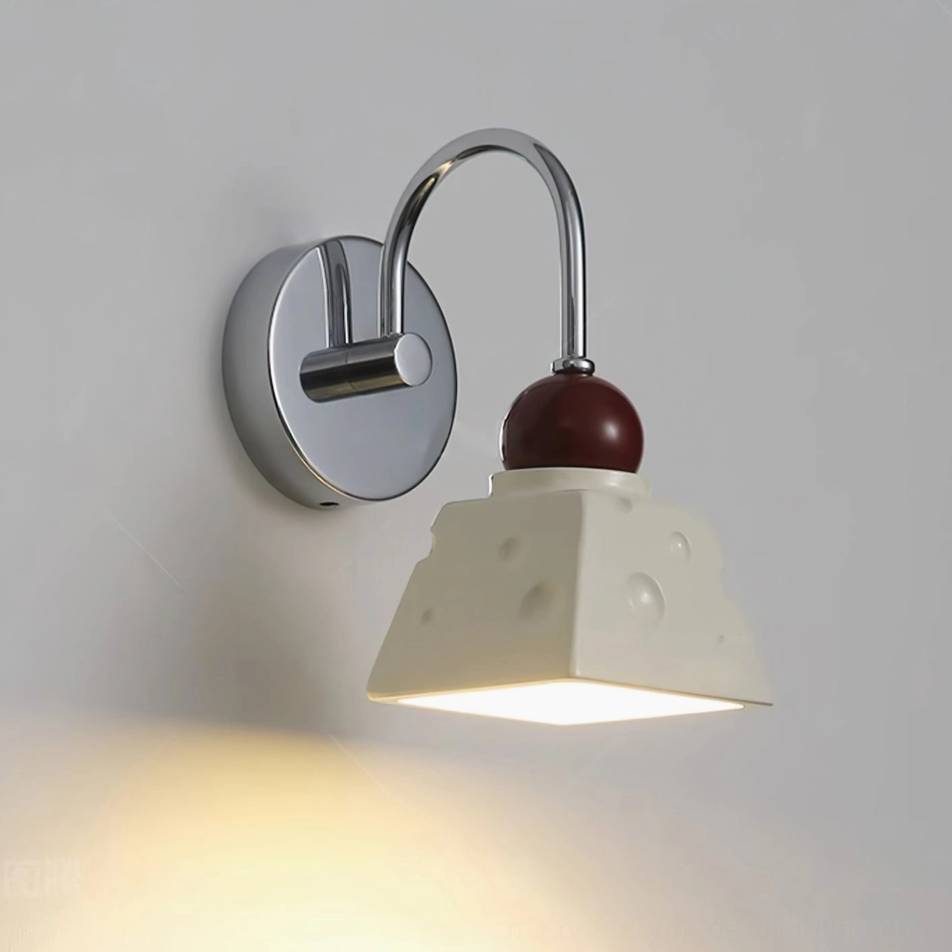Alma LED wall light fixture size comparison and architectural integration example