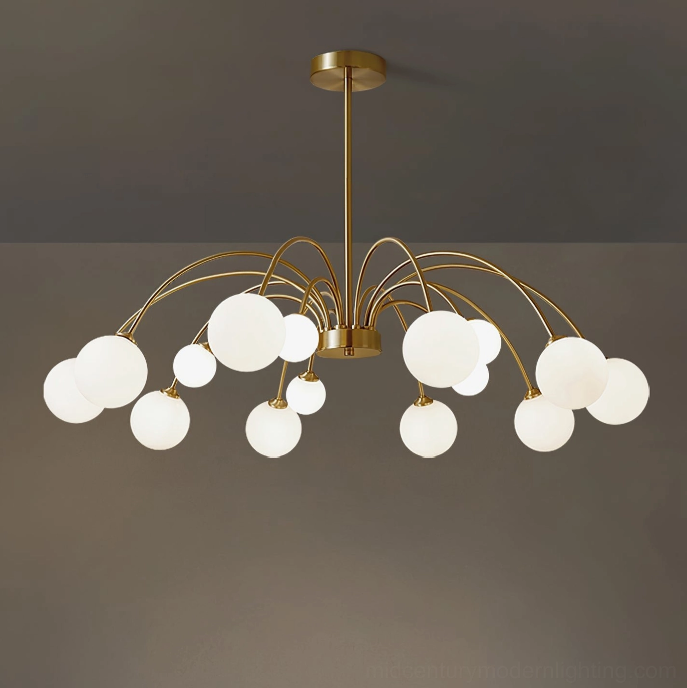 Apiales 15-head large chandelier with 44.8 inch diameter creating dramatic focal point in expansive rooms