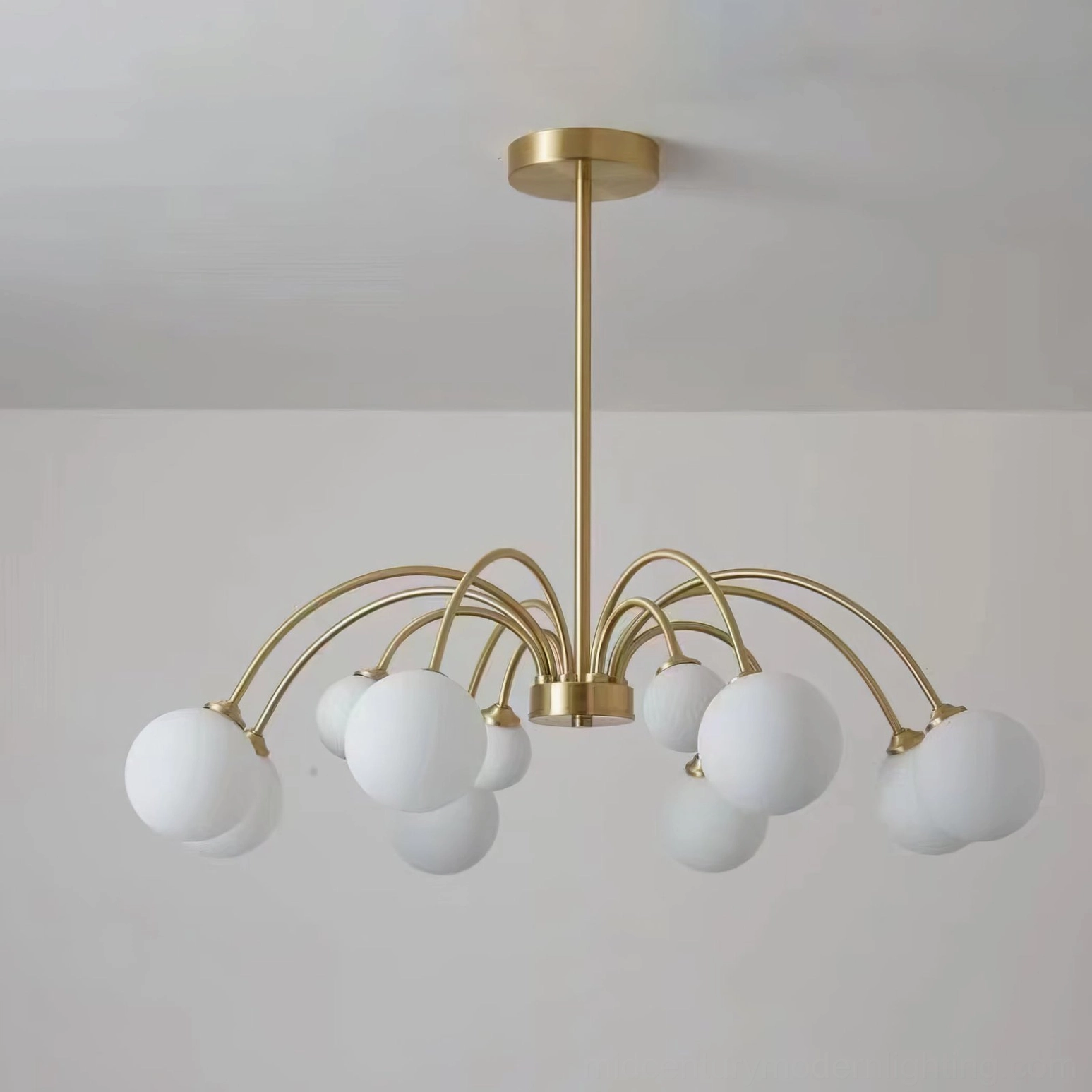 Apiales mouth-blown glass globes close-up revealing frosted finish and light diffusion quality
