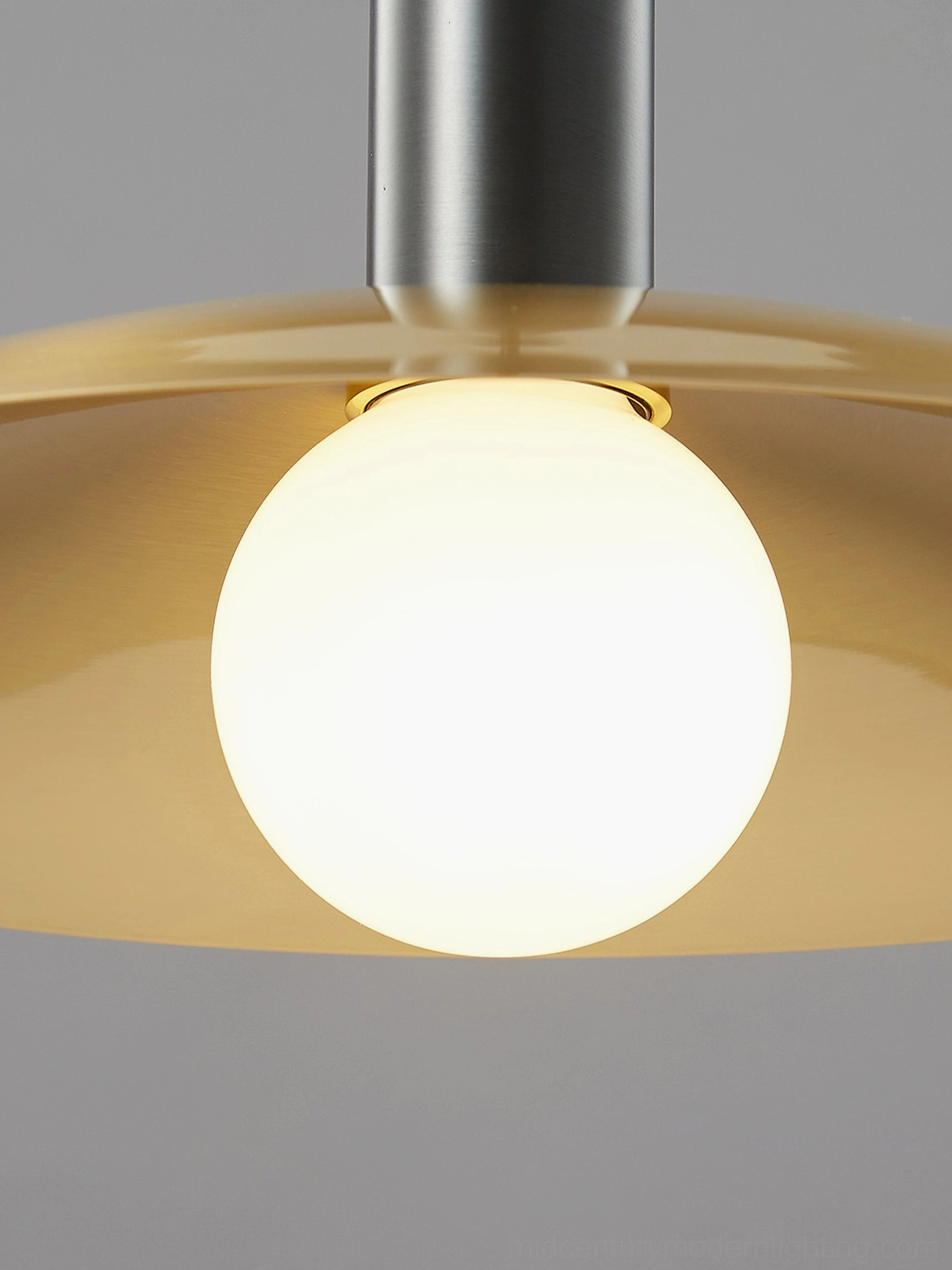 Aplomb pendant light with adjustable cord, ceiling-mounted hardwired fixture