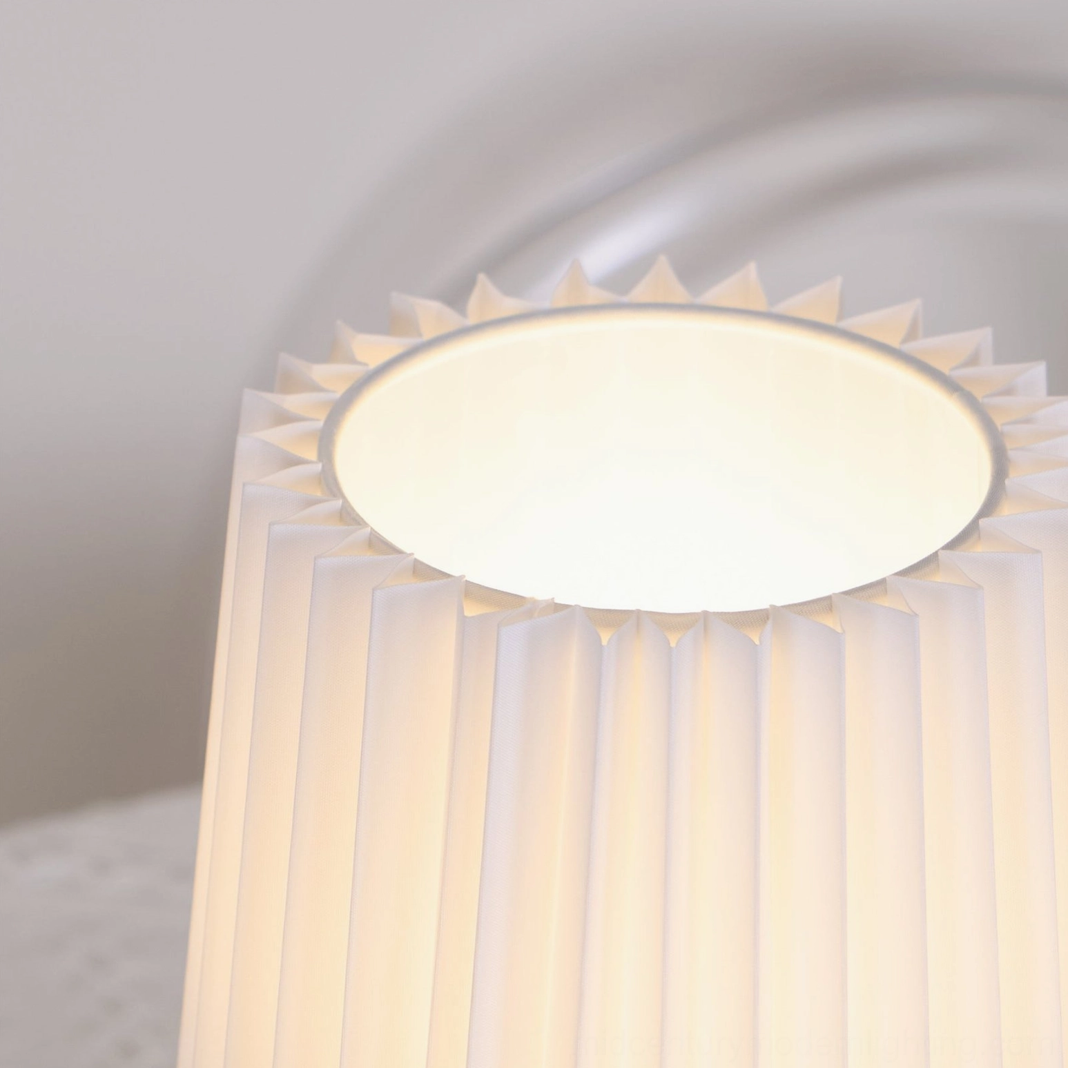 Apollo ceramic pleated table lamp in various color options