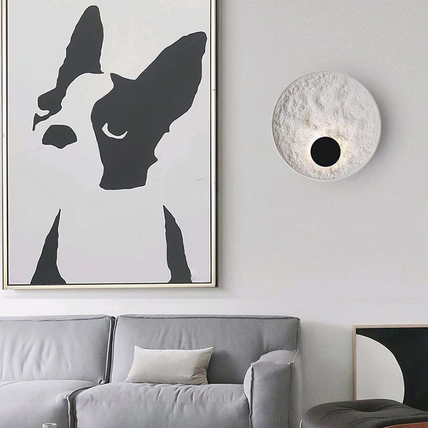Apollo lunar wall lamp modern living room wabi-sabi minimalist decor animal wall art