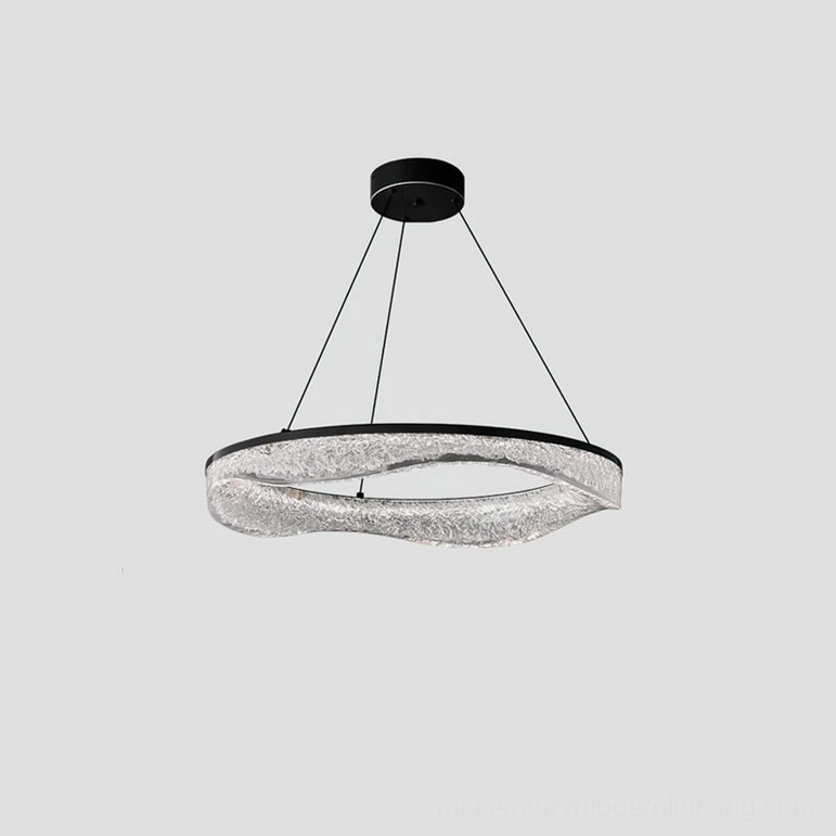 Contemporary irregular ring pendant light mixed materials luxury modern