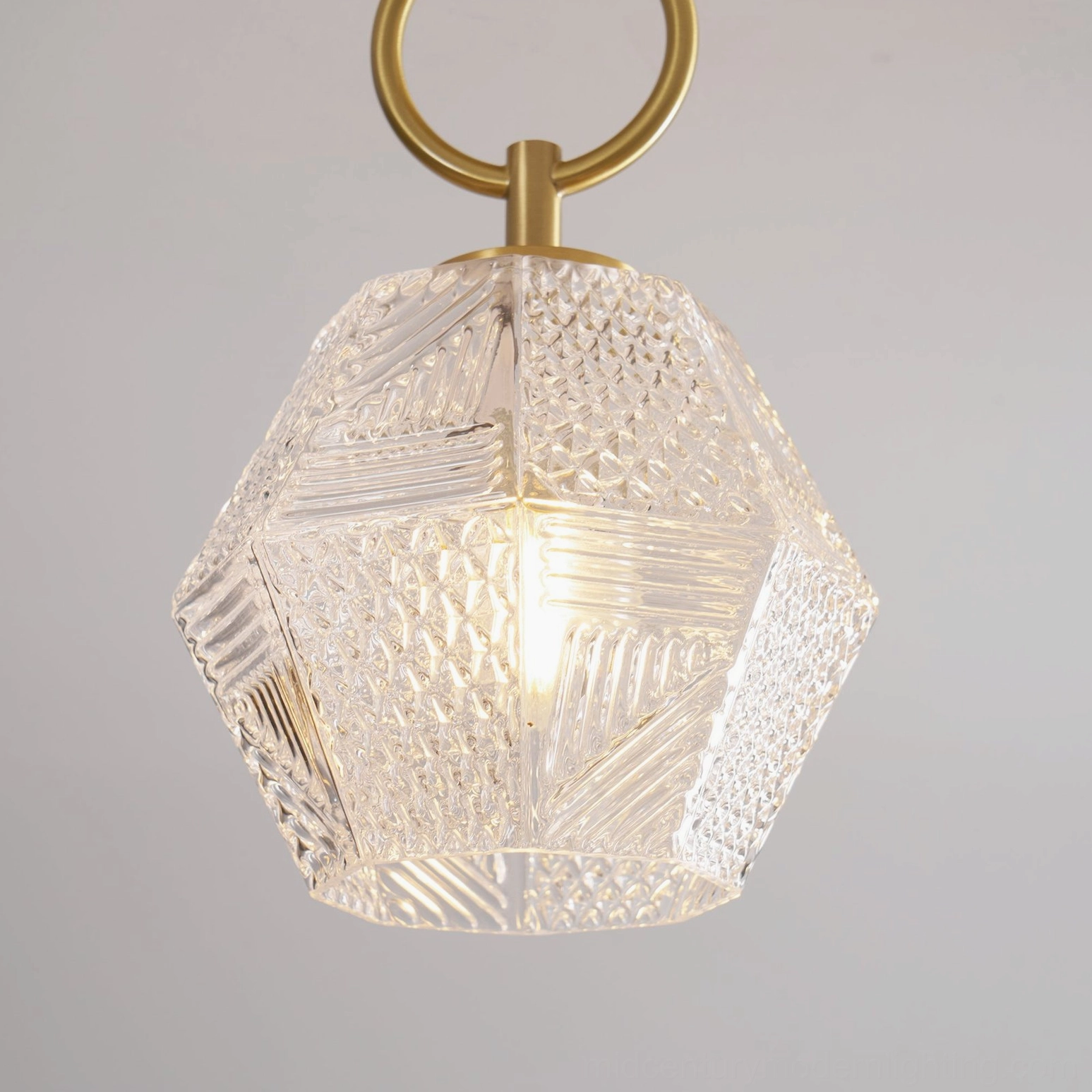 Art Deco diamond cut ceiling light kitchen island professional installation
