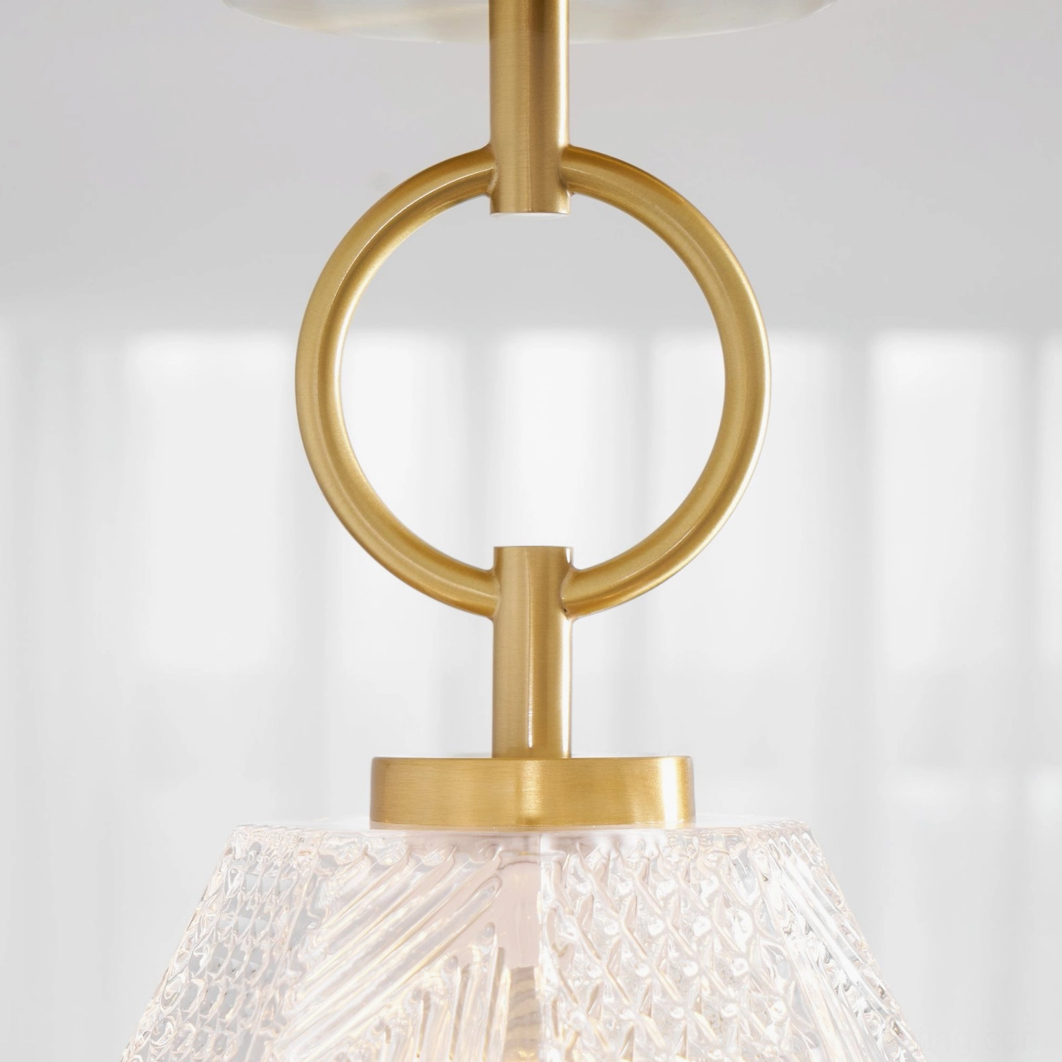 Diamond cut Art Deco ceiling light warm white LED Edison bulb illumination