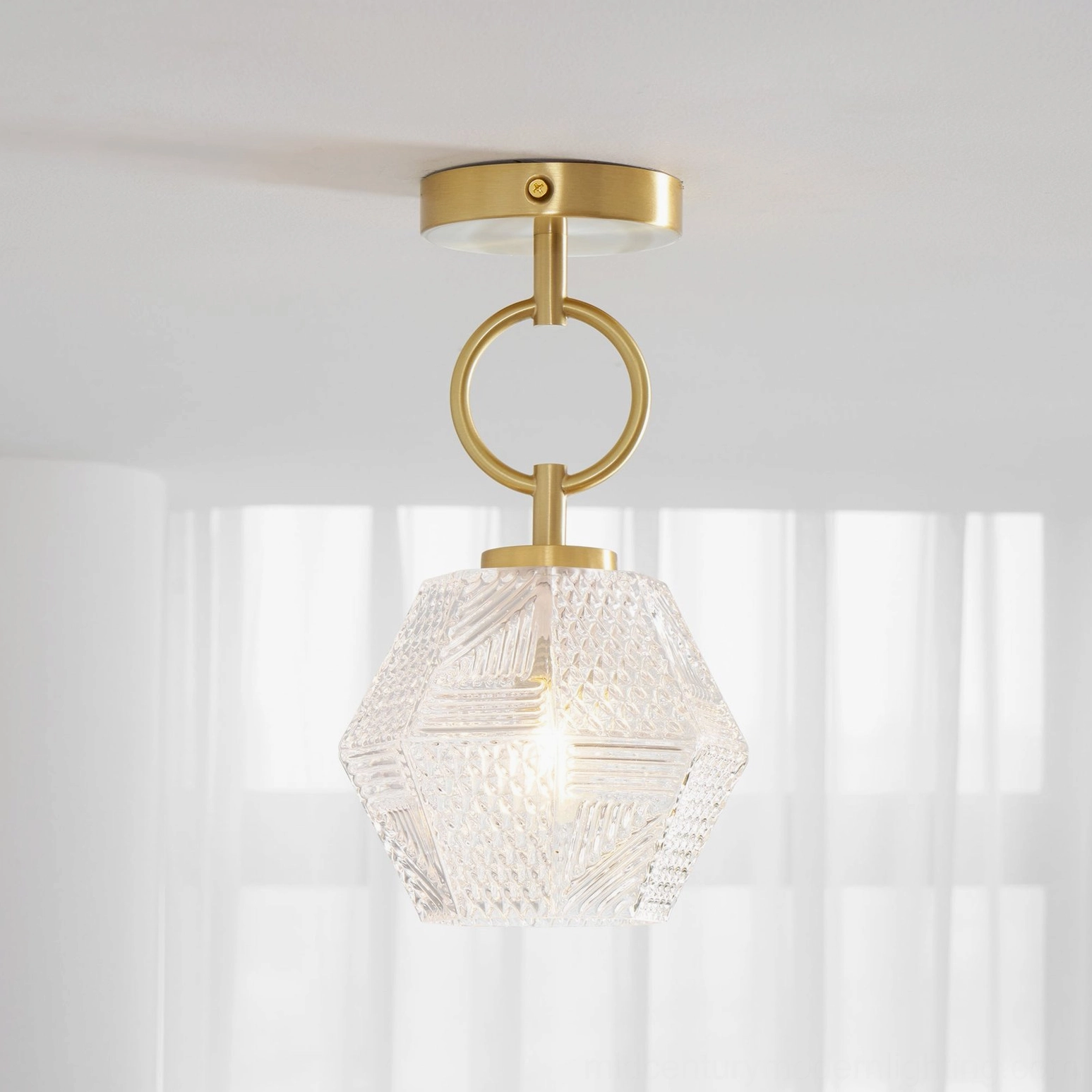 Art Deco ceiling light model comparison showing three silhouettes and proportions