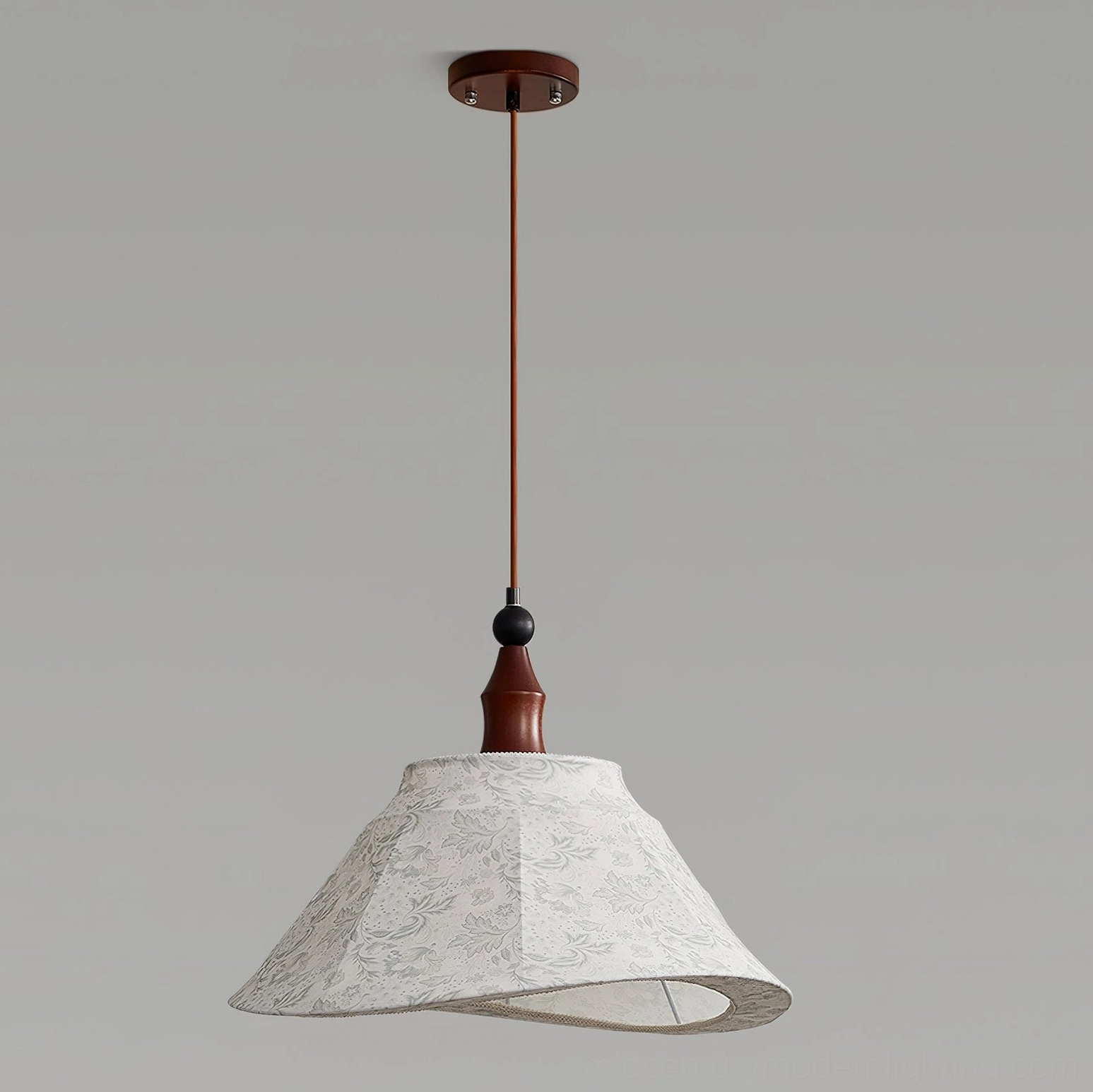 Aurelian handcrafted pendant light fixture mid-century modern design with natural materials
