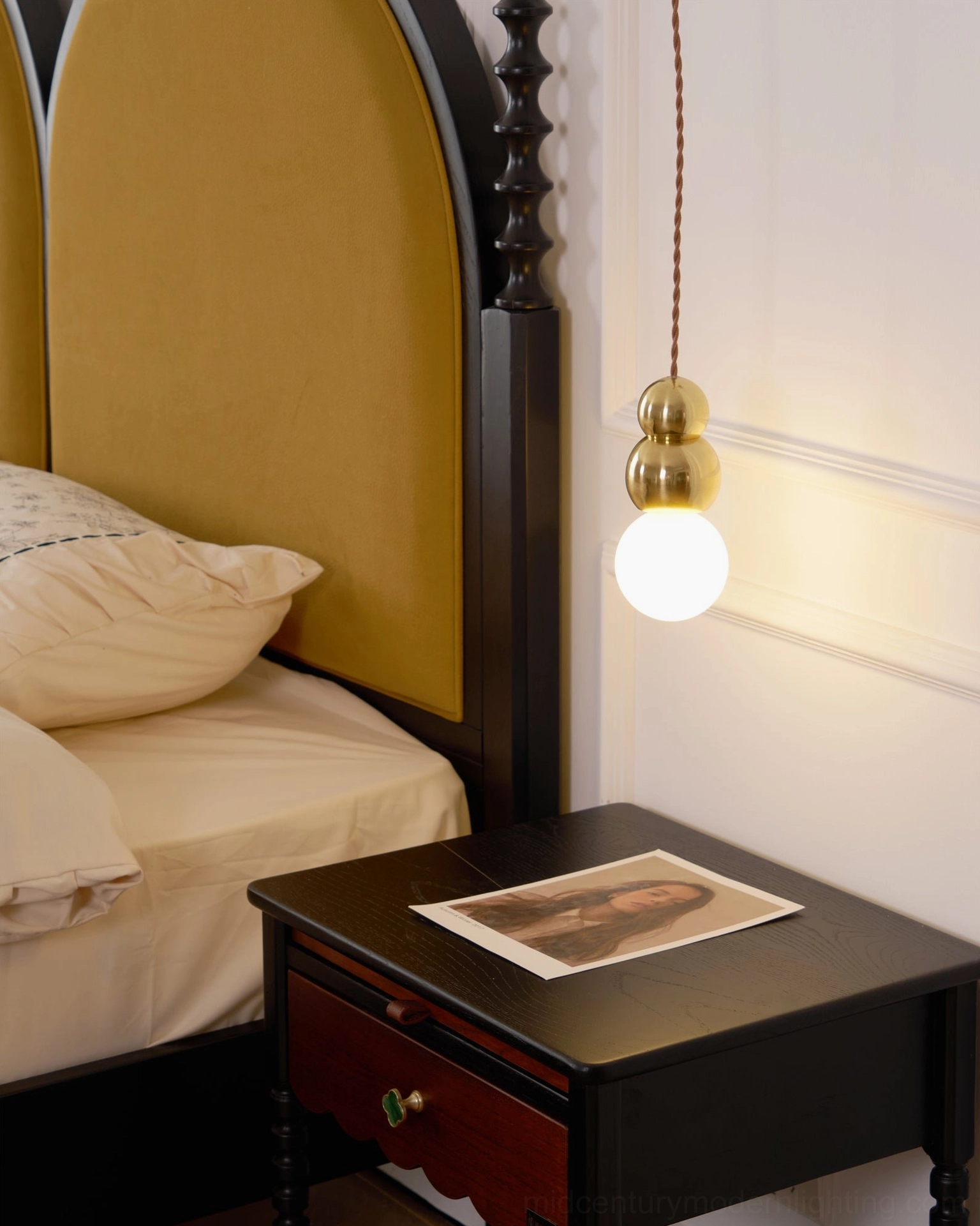 Ball series pendant light with geometric sphere form, minimalist contemporary pendant fixture showcase