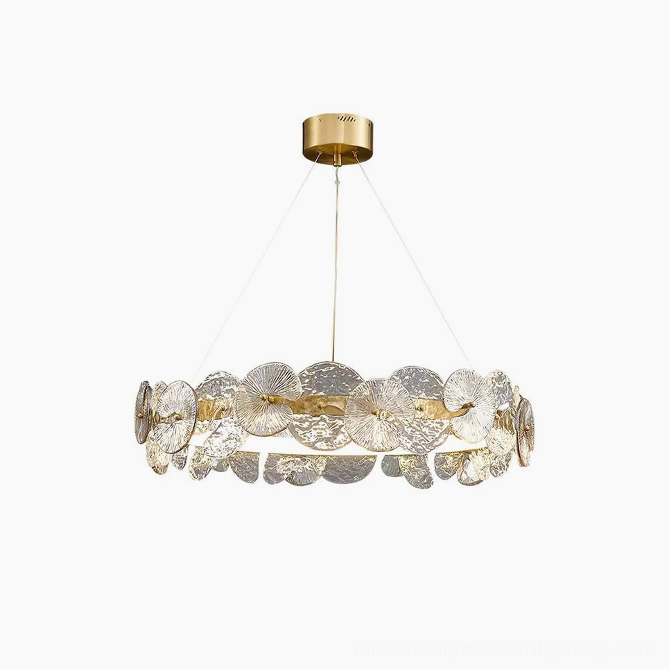 Barclay chandelier in warm light setting - versatile sizing available in small medium and large