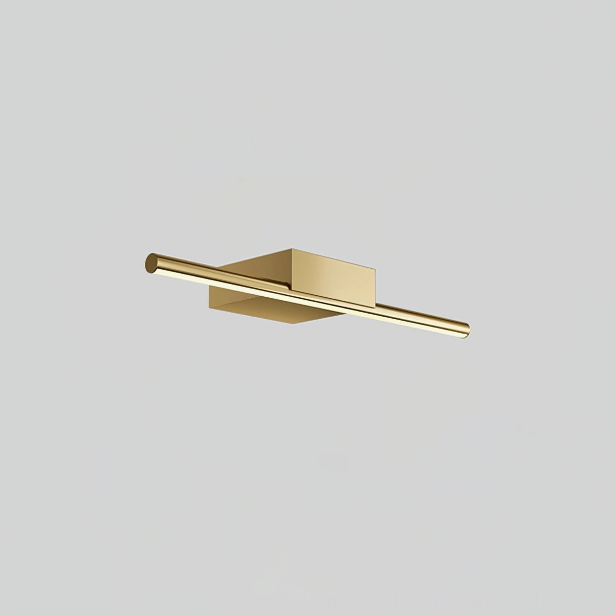 Bathroom vanity lamp with brass frame and integrated acrylic light panel