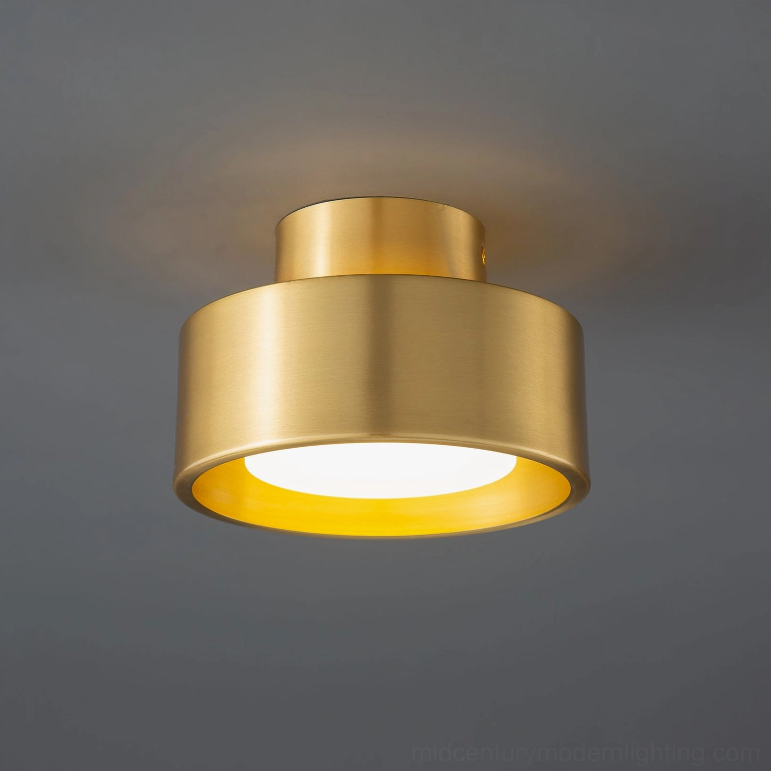 Bella black flush mount ceiling light demonstrating matte finish and contemporary minimalist ceiling fixture design