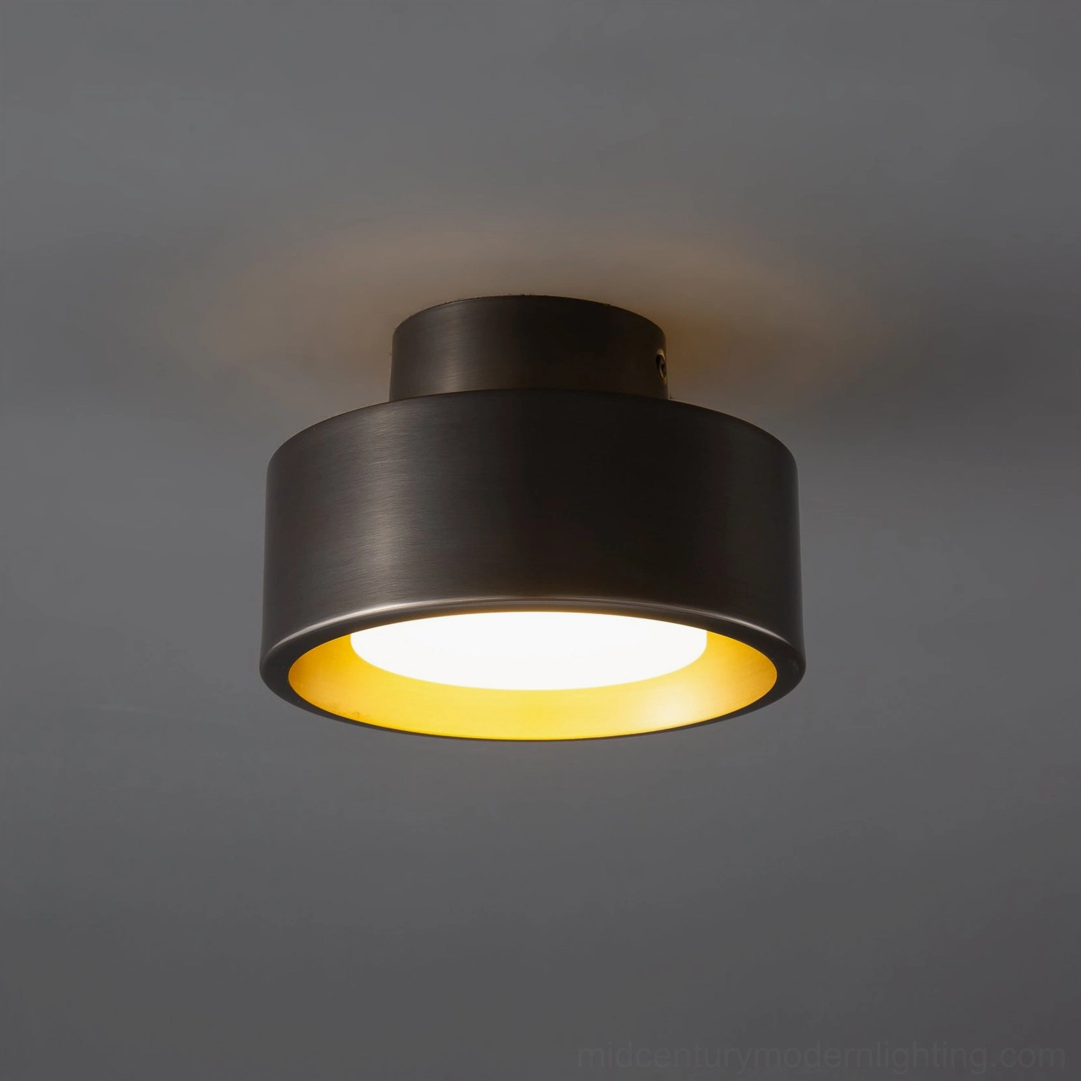 Bella ceiling lamp variants displayed showing brass and black finish options for modern home lighting