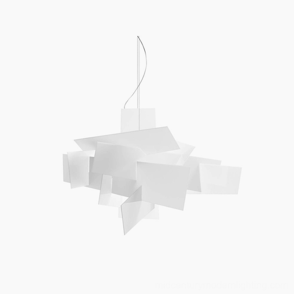 Big Bang pendant chandelier design overview multiple angles geometric stacked acrylic planes