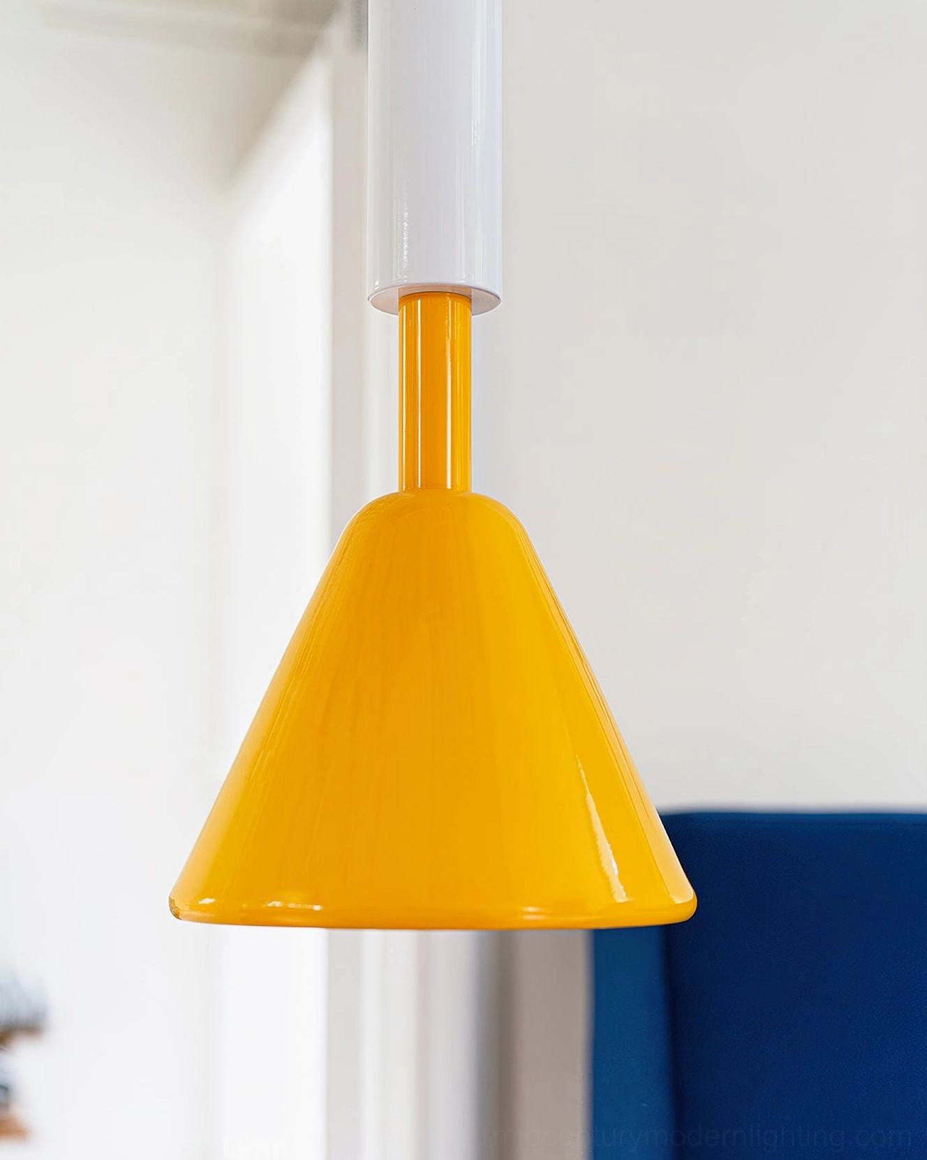 Billy cone pendant light in interior space - sculptural statement ceiling fixture