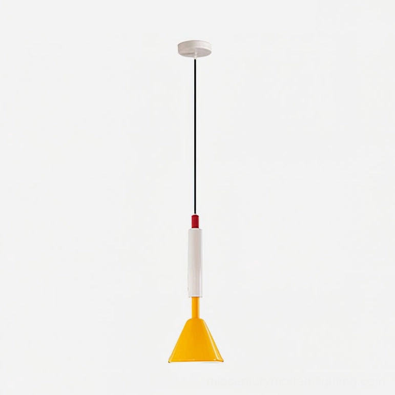 Billy Model A cone pendant light - 7.9 inches diameter mid-century modern yellow design