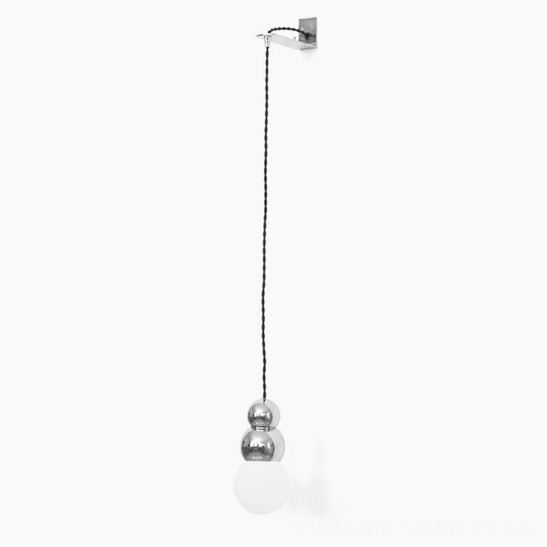 Black ball wall pendant large diameter, matte powder-coated finish, bold modern sconce