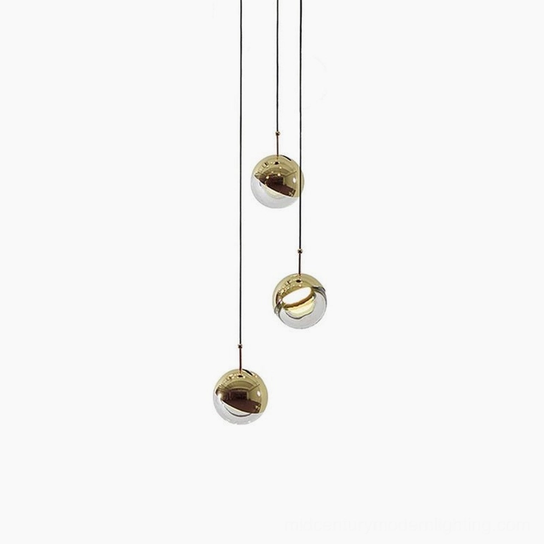 Black spherical pendant lights multi-head modern chandelier contemporary home lighting
