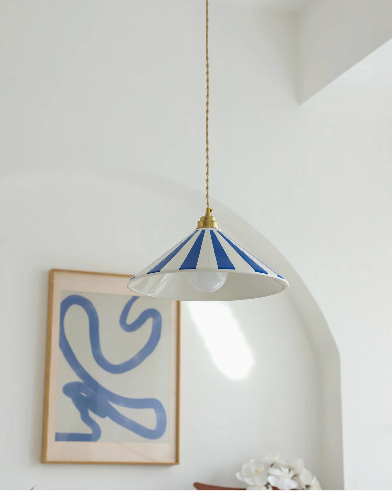 Bobine mid-century modern pendant light elegant hanging fixture view
