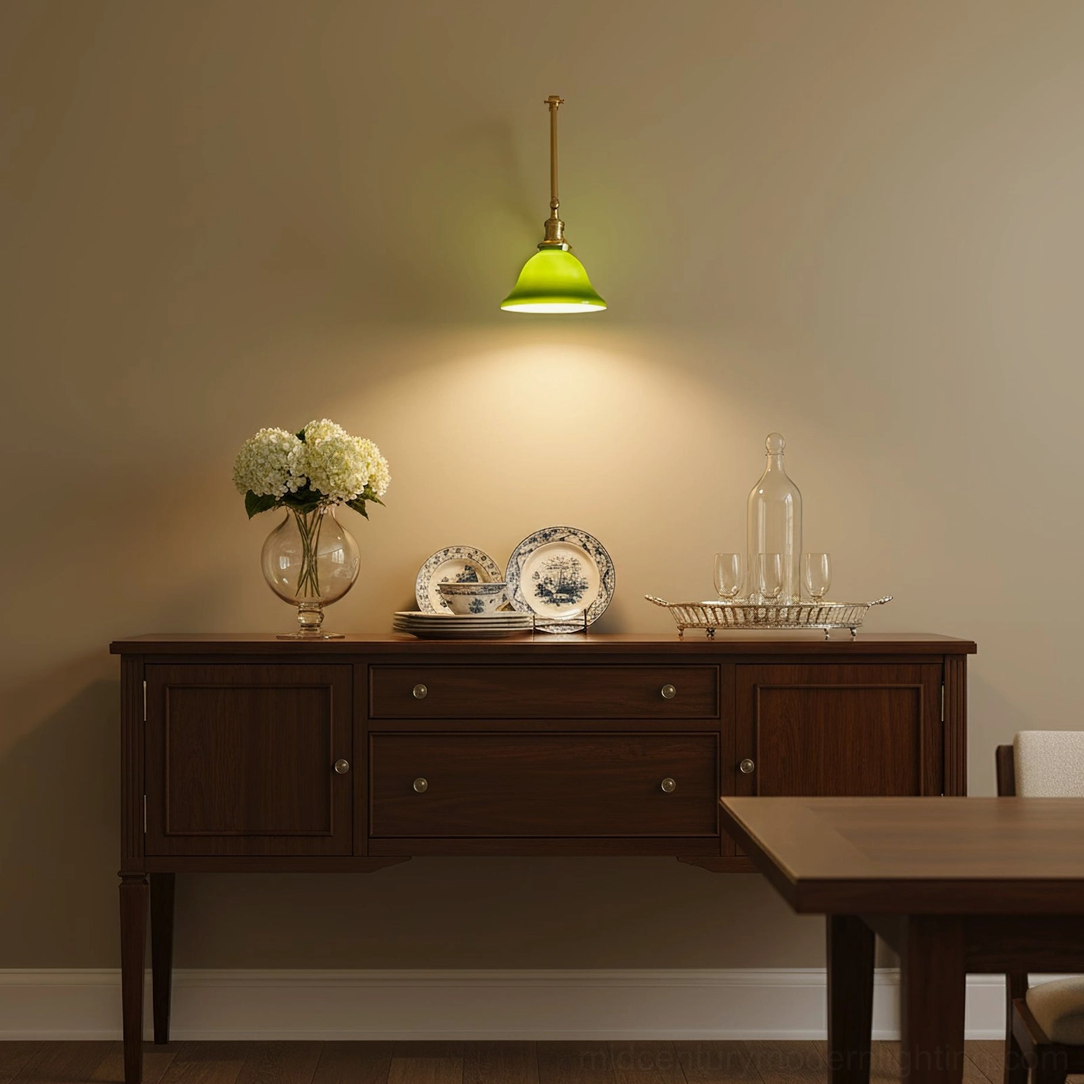 Brady swing arm wall lamp installed showing full mounting bracket and electrical connection