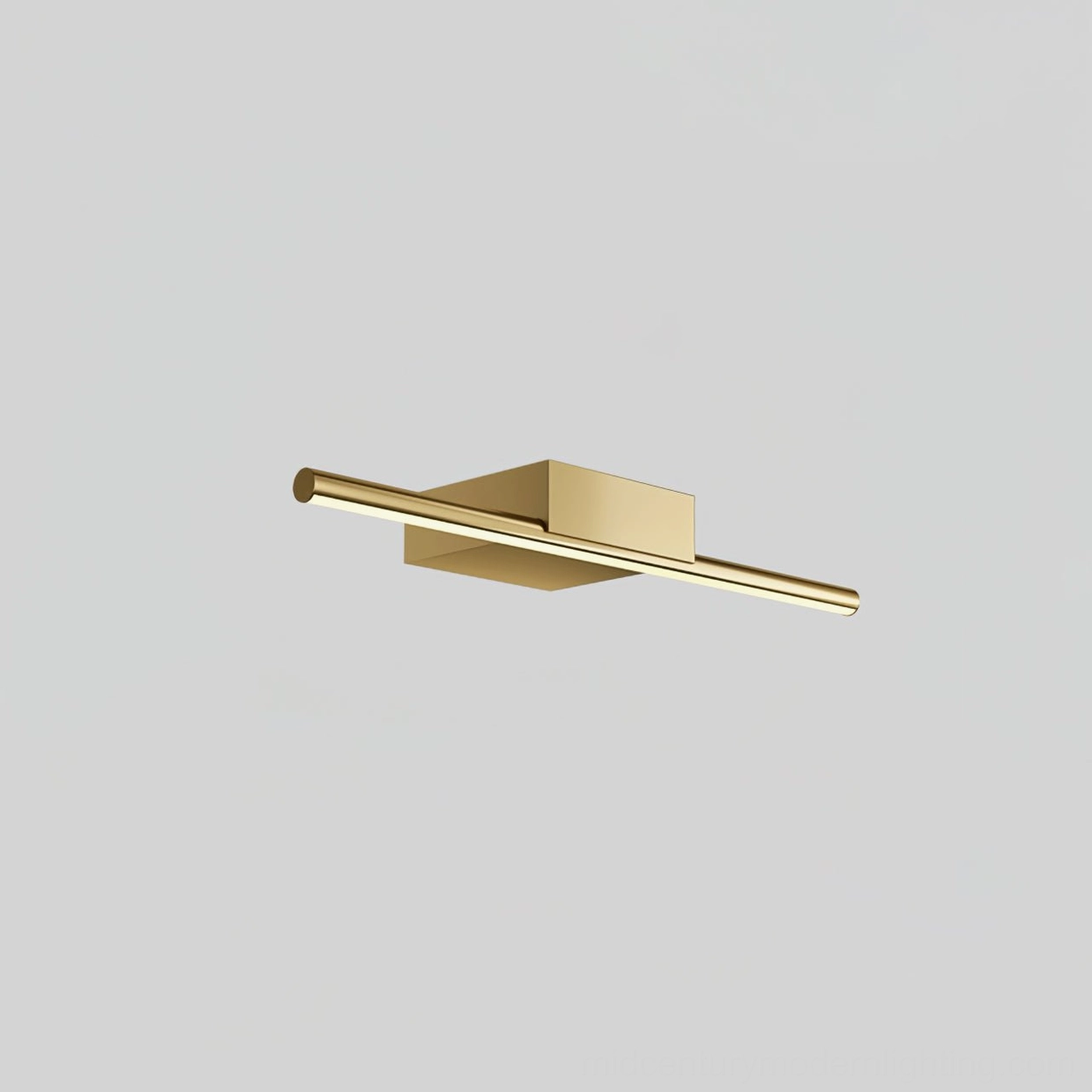 Brass wall lamp Model B vertical orientation compact size for modern bathrooms