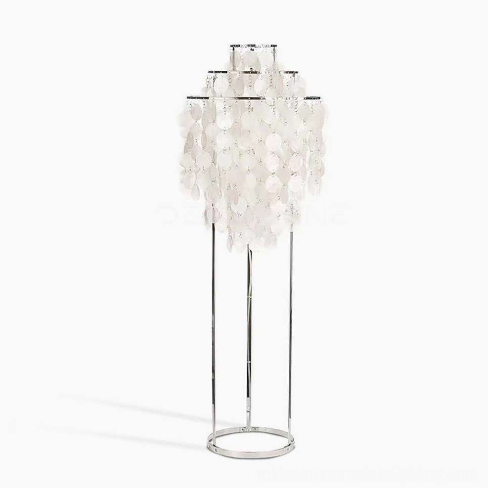 Mother of pearl capiz shell floor lamp complete product showcase and design overview