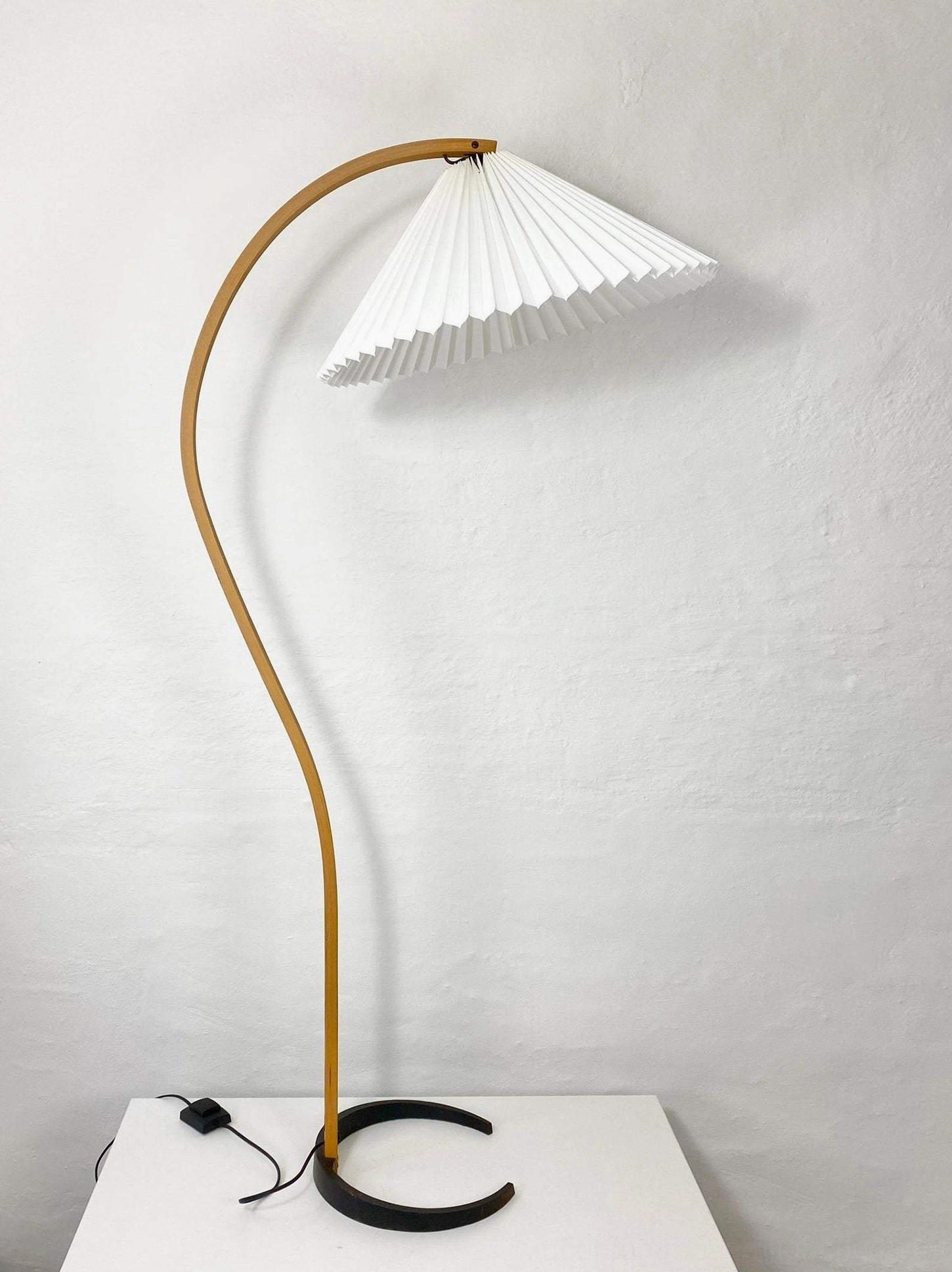 Caprani coffee-toned linen shade floor lamp most intimate lighting variant detail