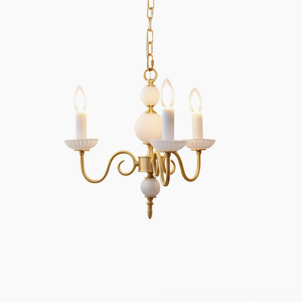 Carlita brass chandelier product overview showing complete fixture design