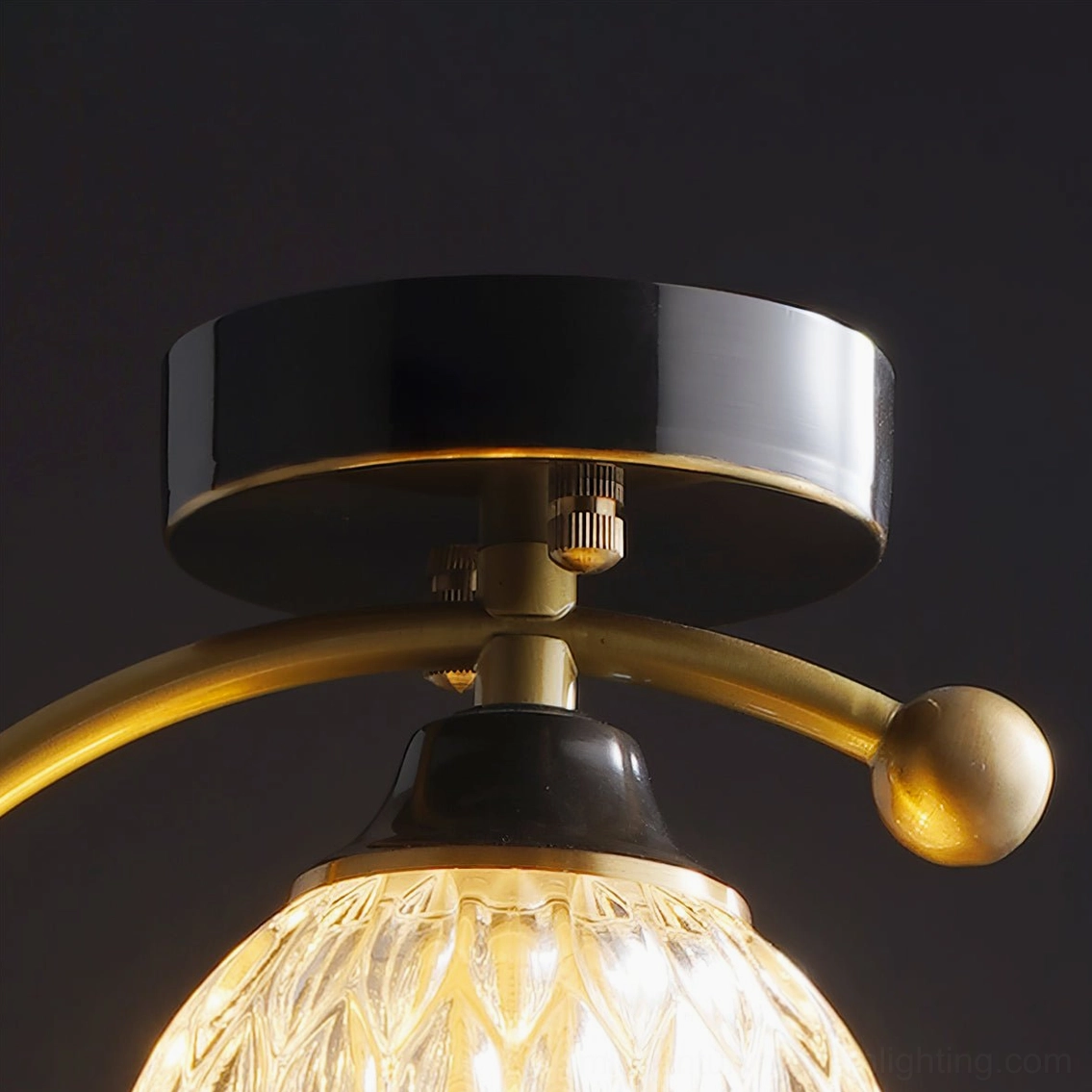 G9 bi-pin base ceramic bird ceiling lamp showing technical details and bulb specifications
