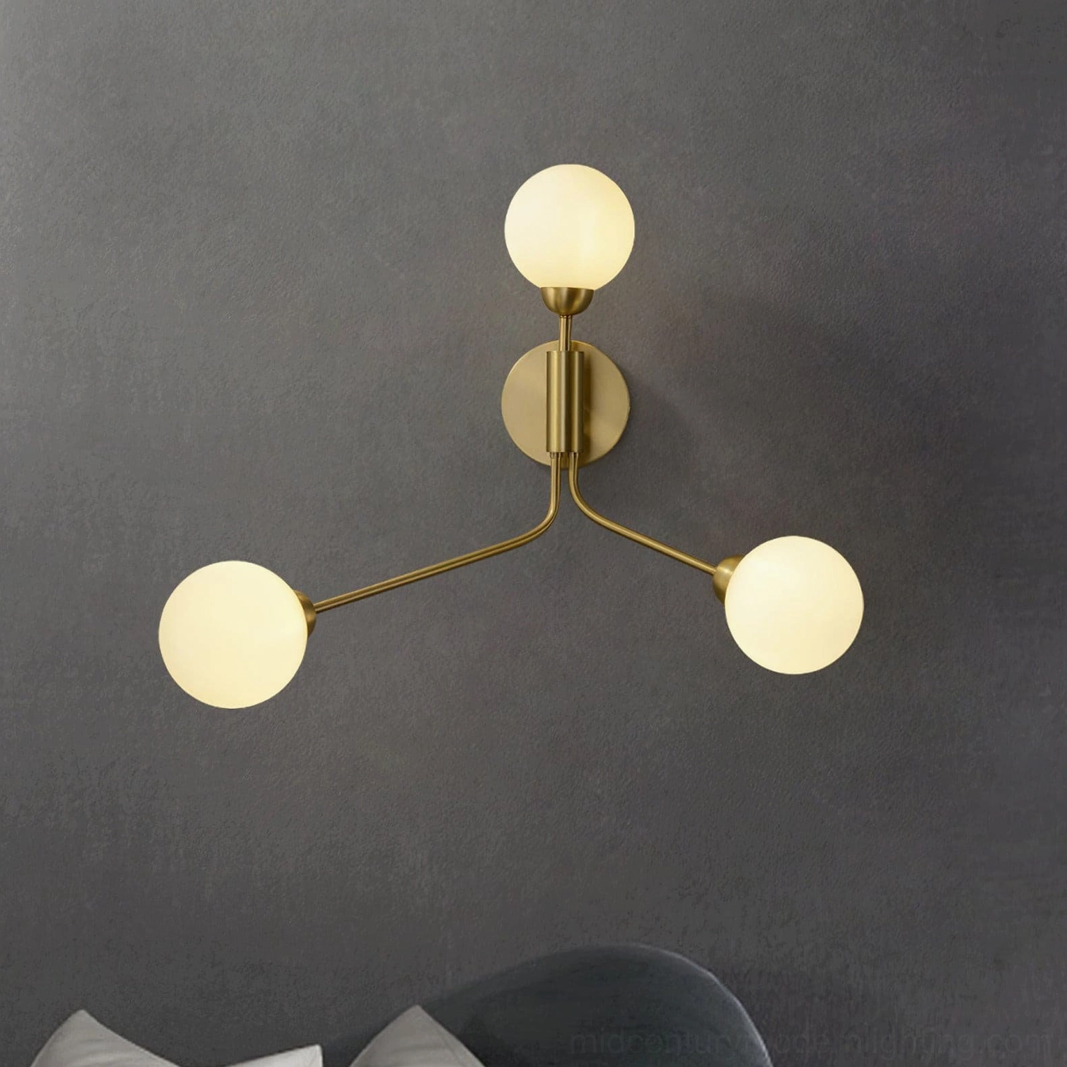 Chelso wall lamp color palette styling warm white gray charcoal jewel tones