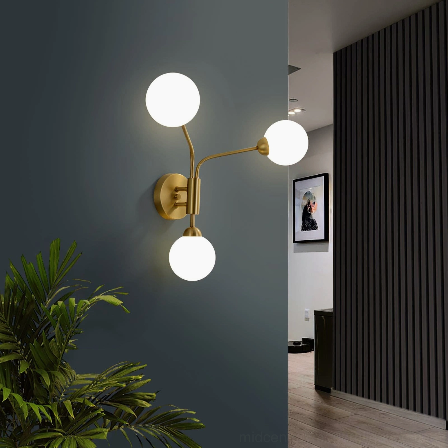 Chelso wall sconce vintage Edison bulb style brass and frosted globe lighting