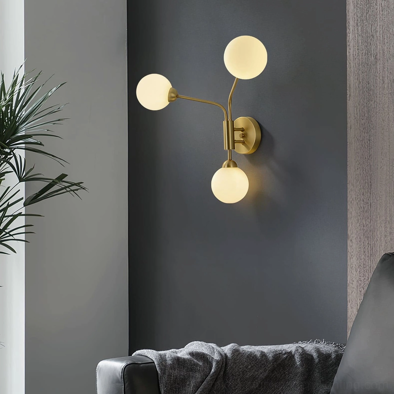 Chelso wall sconce home office workspace lighting brass fixture modern