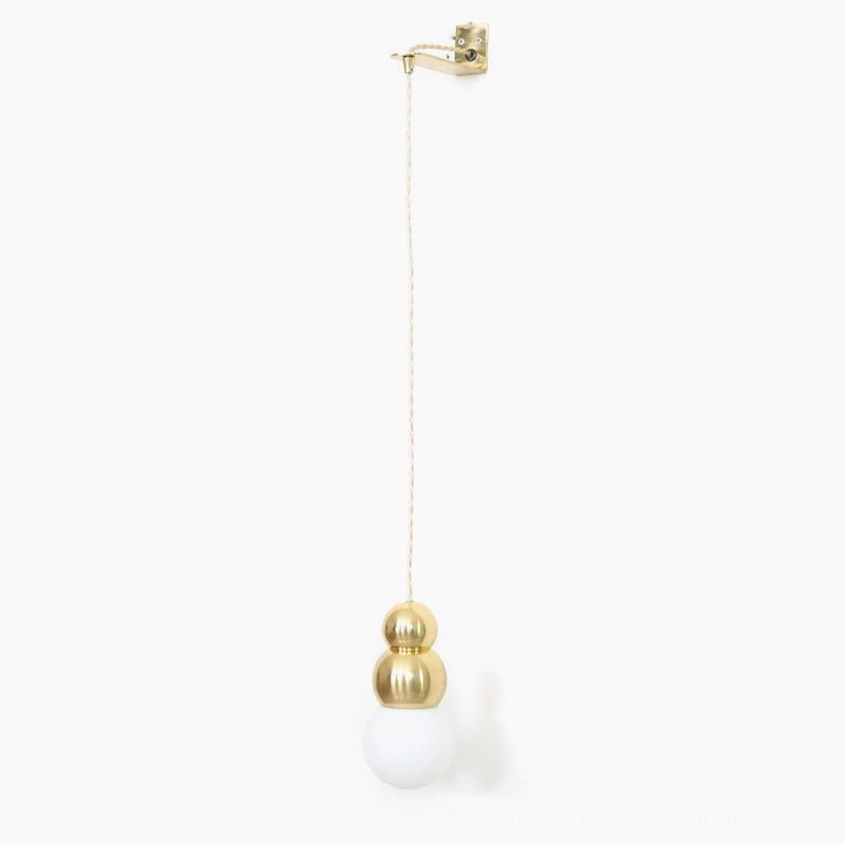 Chrome finish ball wall sconce large size, polished metal hardware, statement pendant light