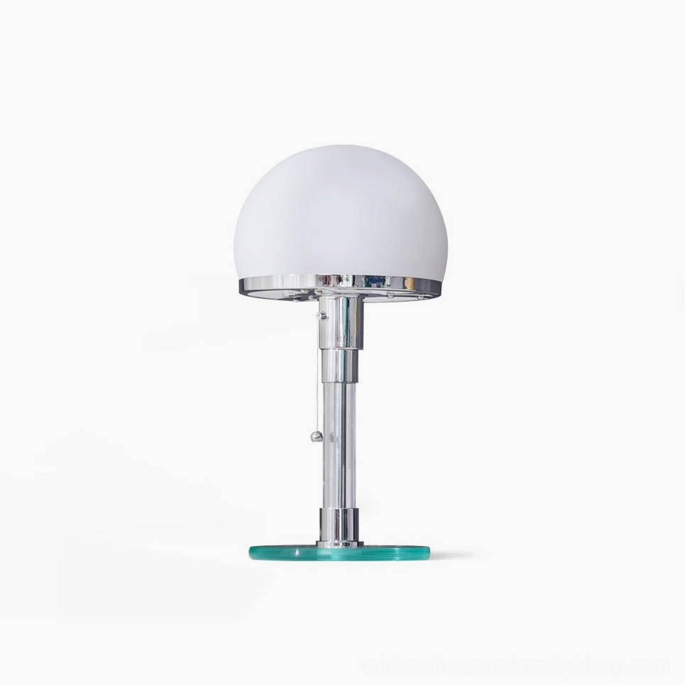 Hemispherical chrome table lamp with E26 E27 socket compatibility, universal voltage AC 110-240V modern table lighting solution