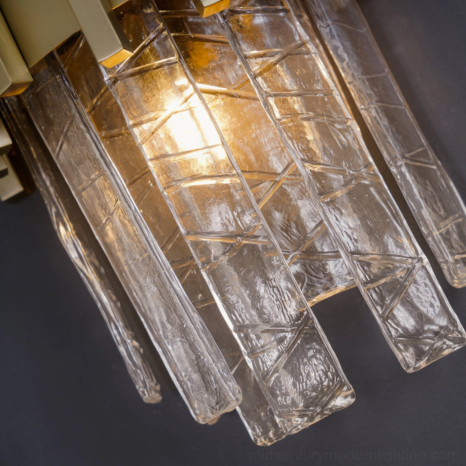 Dual-light modern wall sconce creating architectural lighting moment in interior space