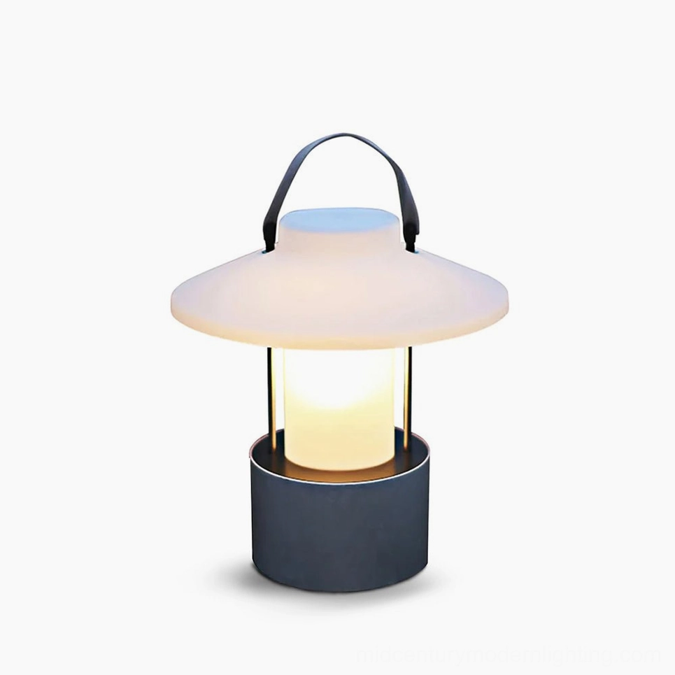 Claro rechargeable outdoor table lamp premium frosted acrylic and aluminum construction