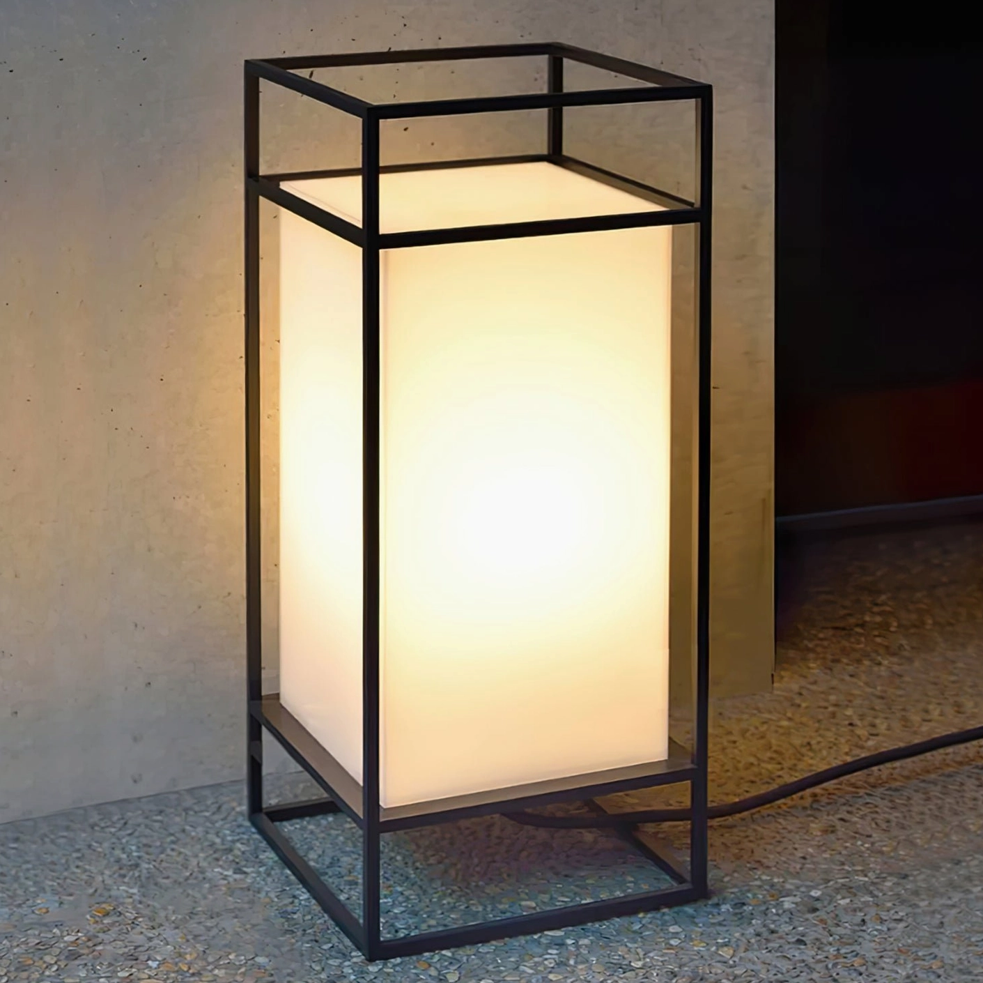 Cleo outdoor lantern contemporary minimalist design clean lines