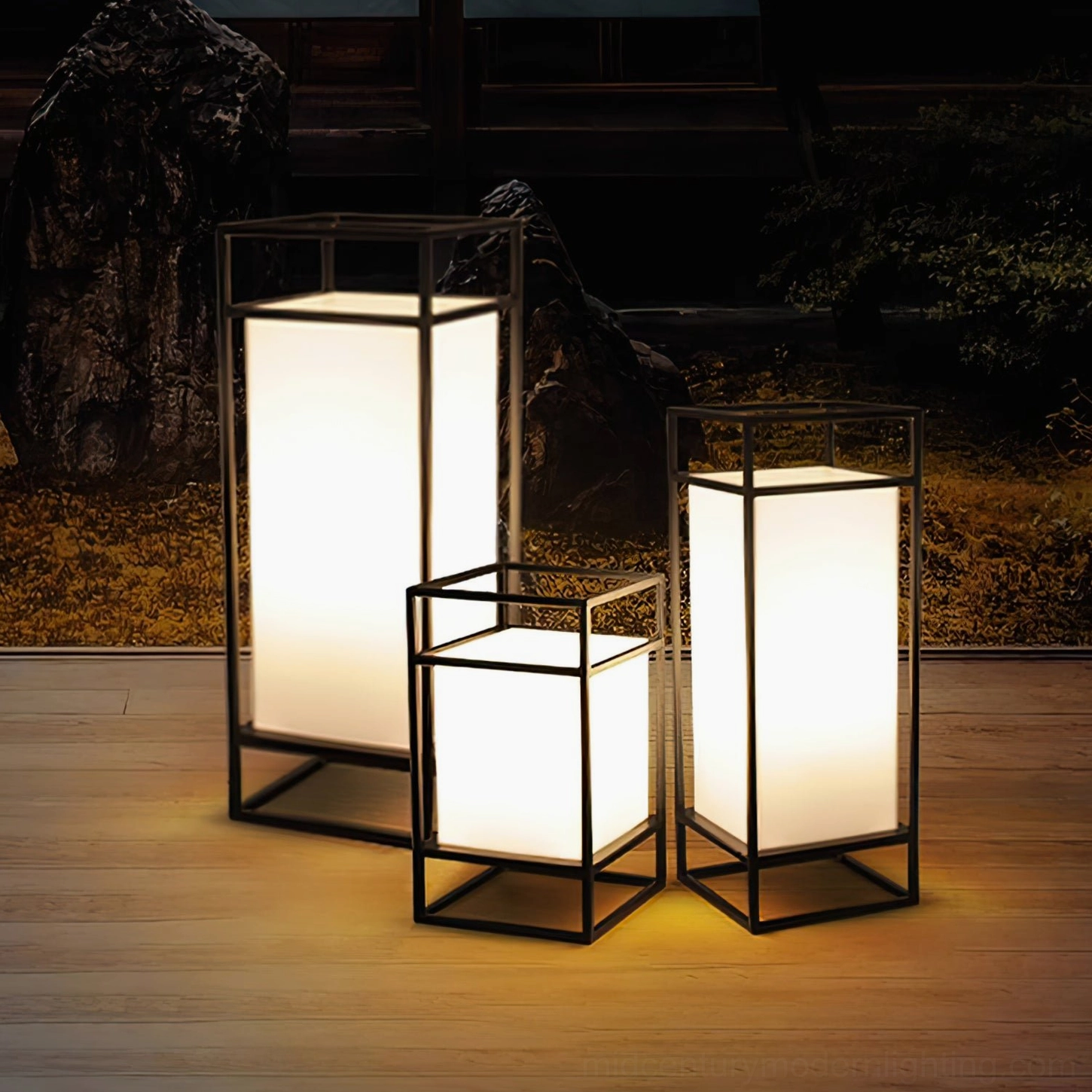 Cleo outdoor table lantern stainless steel frame construction material