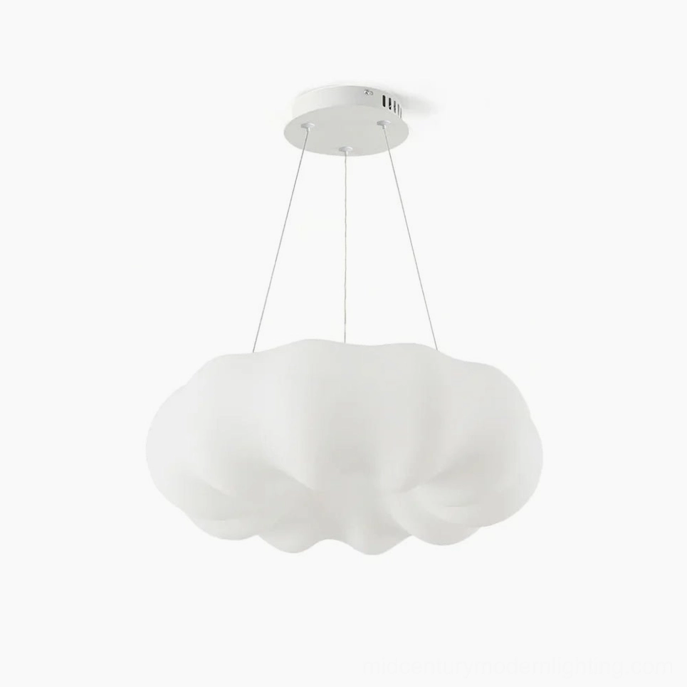 Cloud Kumo pendant light front view white background modern ceiling fixture
