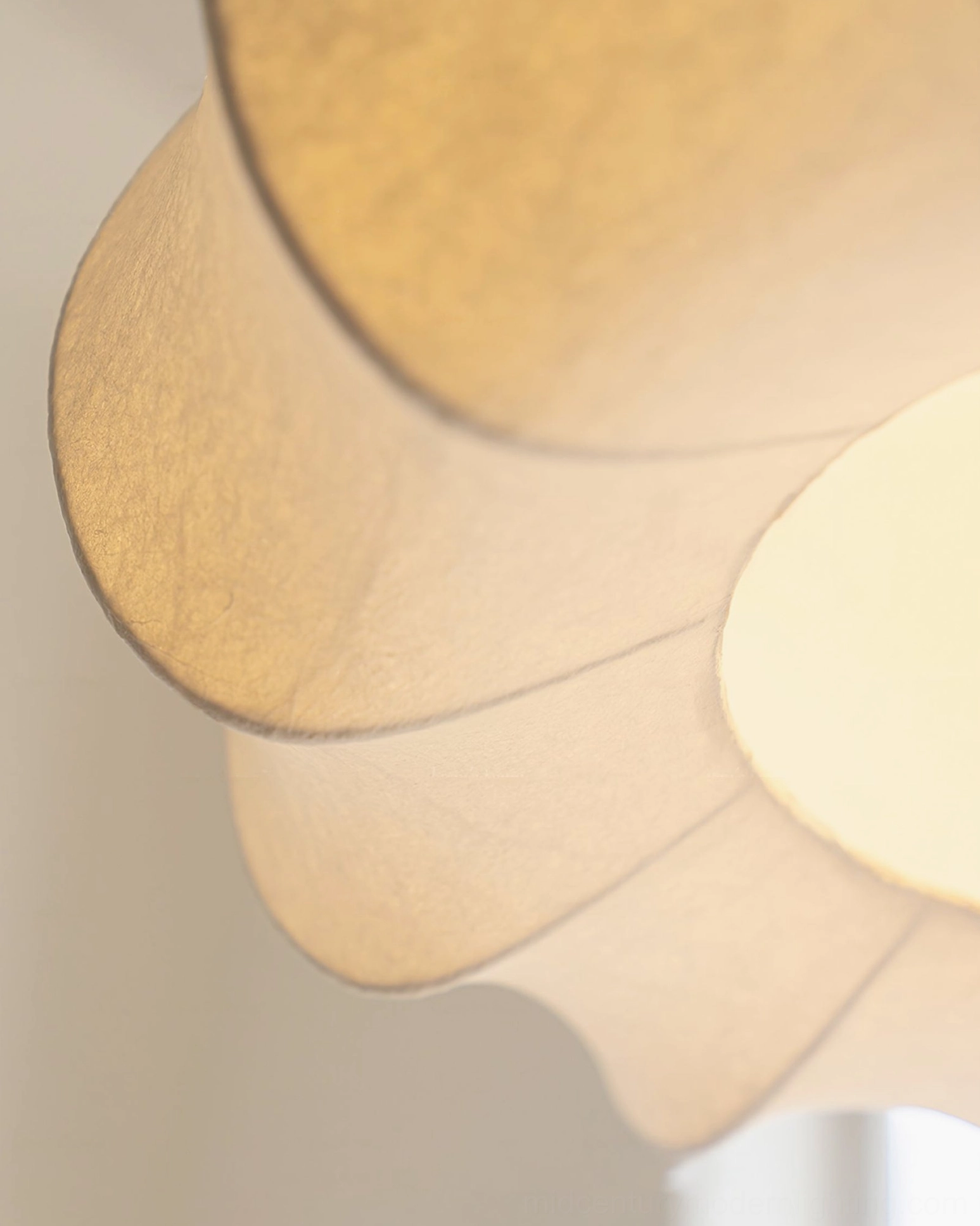 Modern cocoon silk pendant lamp installation guide showing dimensions, assembly, and ceiling mounting details