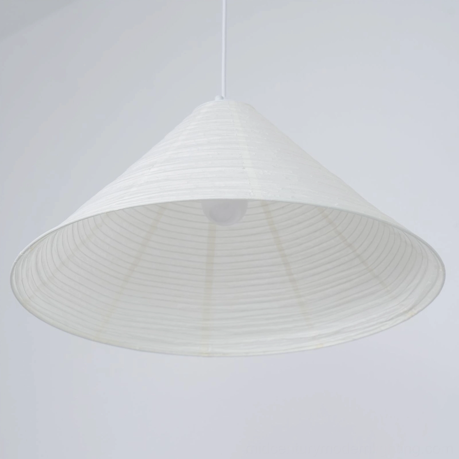 Cone Washi Pendant Light - modern japanese-inspired washi paper pendant for mid-century minimalist interiors