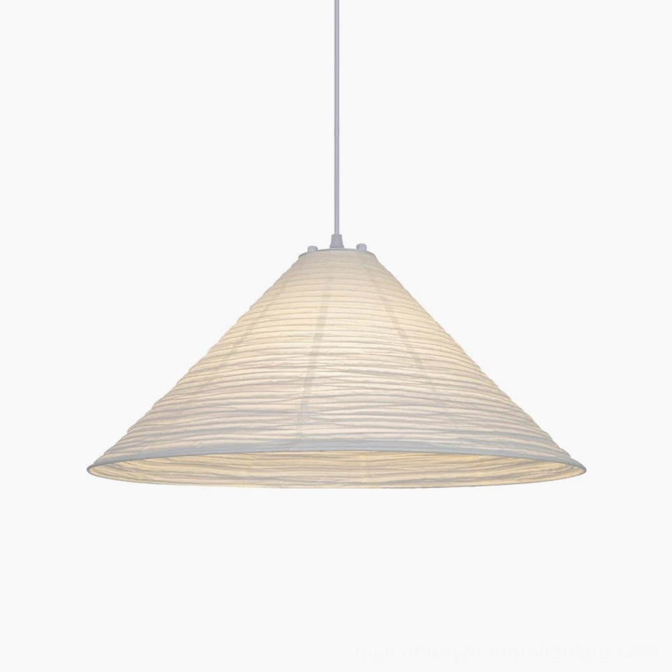 50cm Large Cone Washi Pendant Light pure white rice paper for dining room kitchen island statement lighting