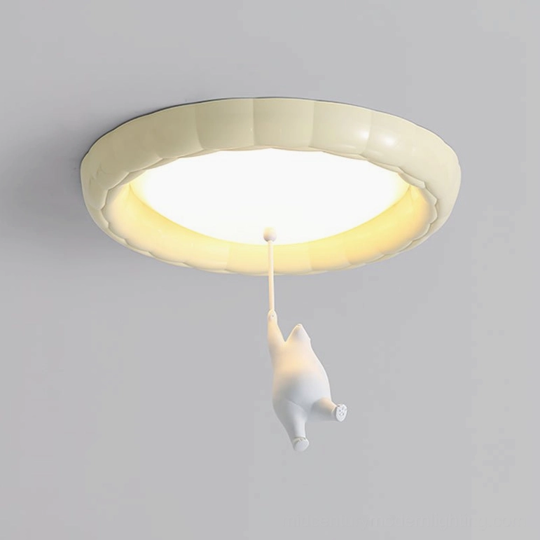 Contemporary bear-themed ceiling light fixture with integrated LED and minimalist aesthetic