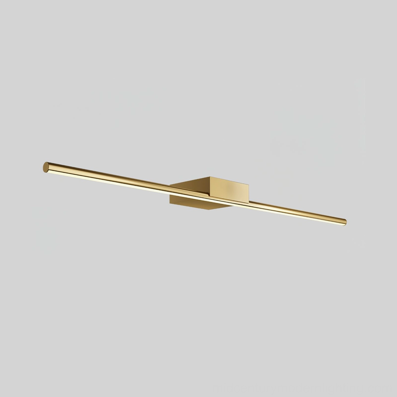 Contemporary brass wall lamp with low profile and hotel-quality finishes