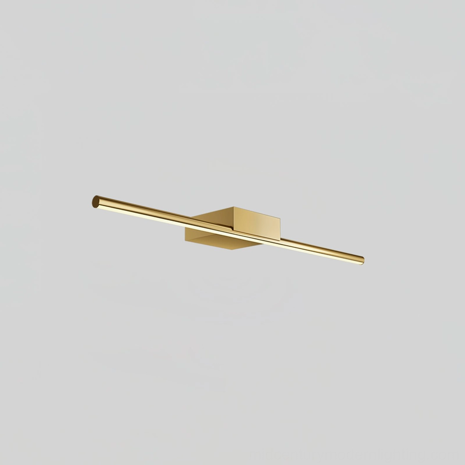 Contemporary brass wall sconce with clean lines and sophisticated aesthetic