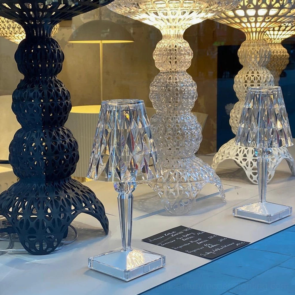 Portable LED crystal lamp rental-friendly flexible installation